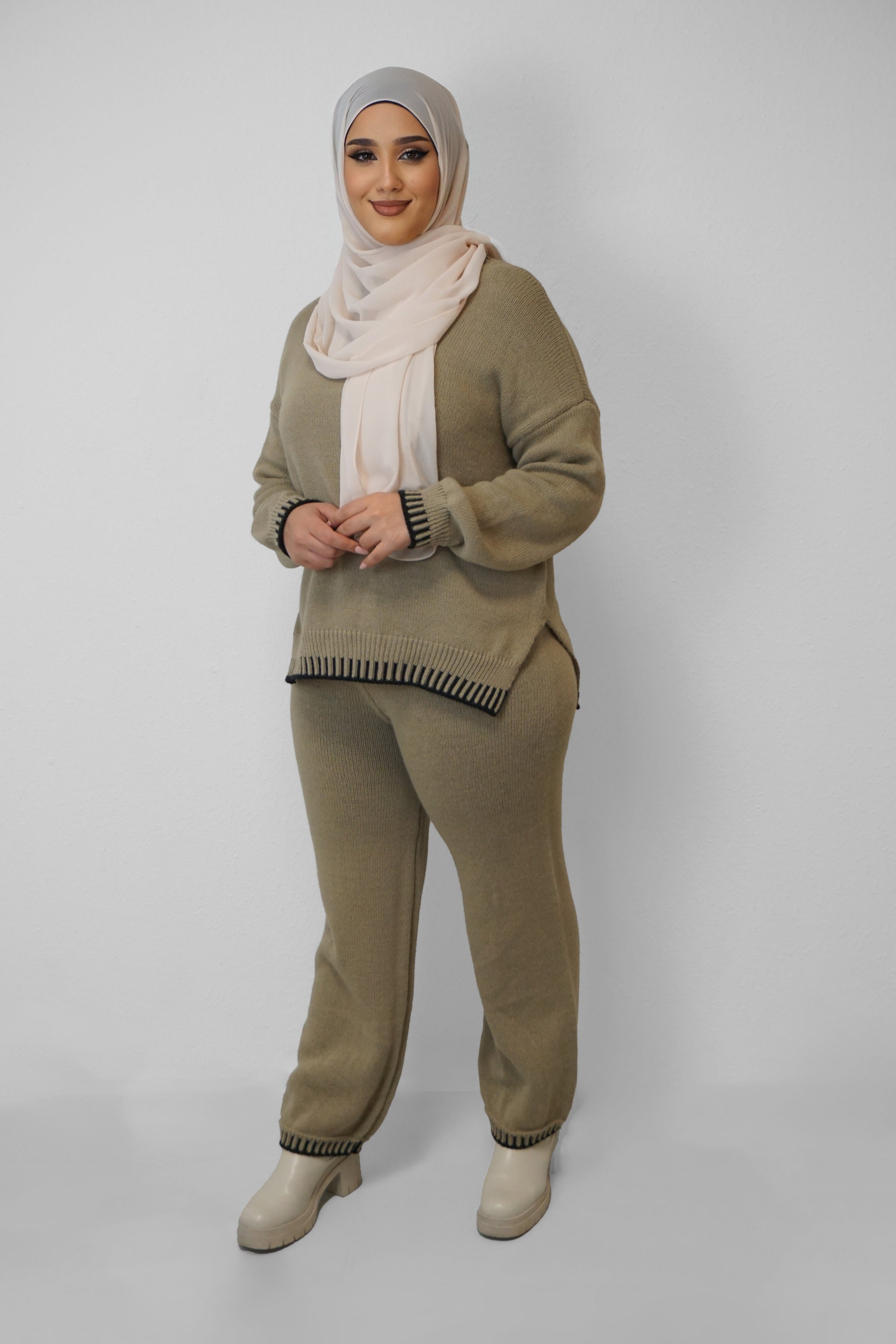 Strick Zwei-Teiler Hazar Taupe