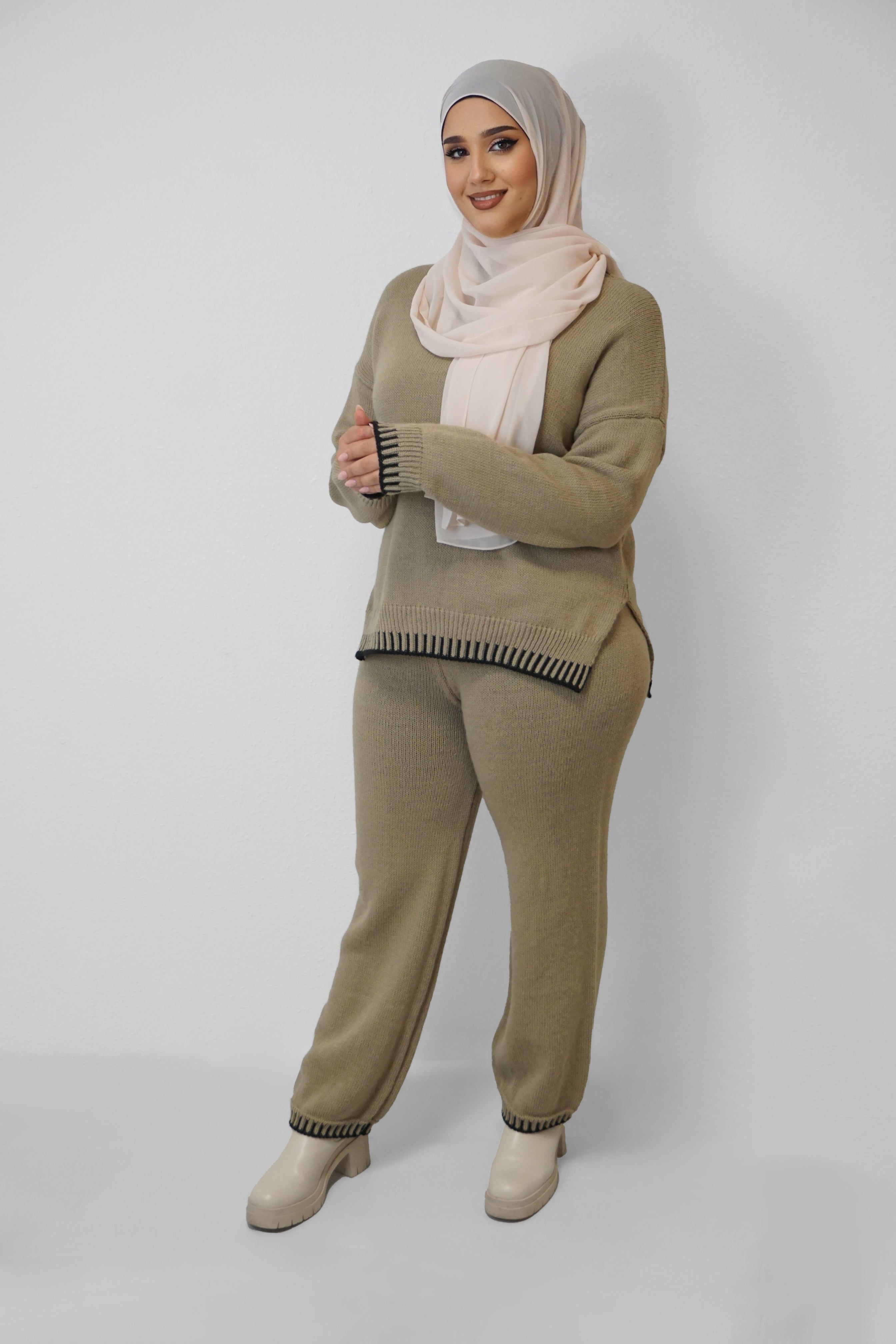 Strick Zwei-Teiler Hazar Taupe