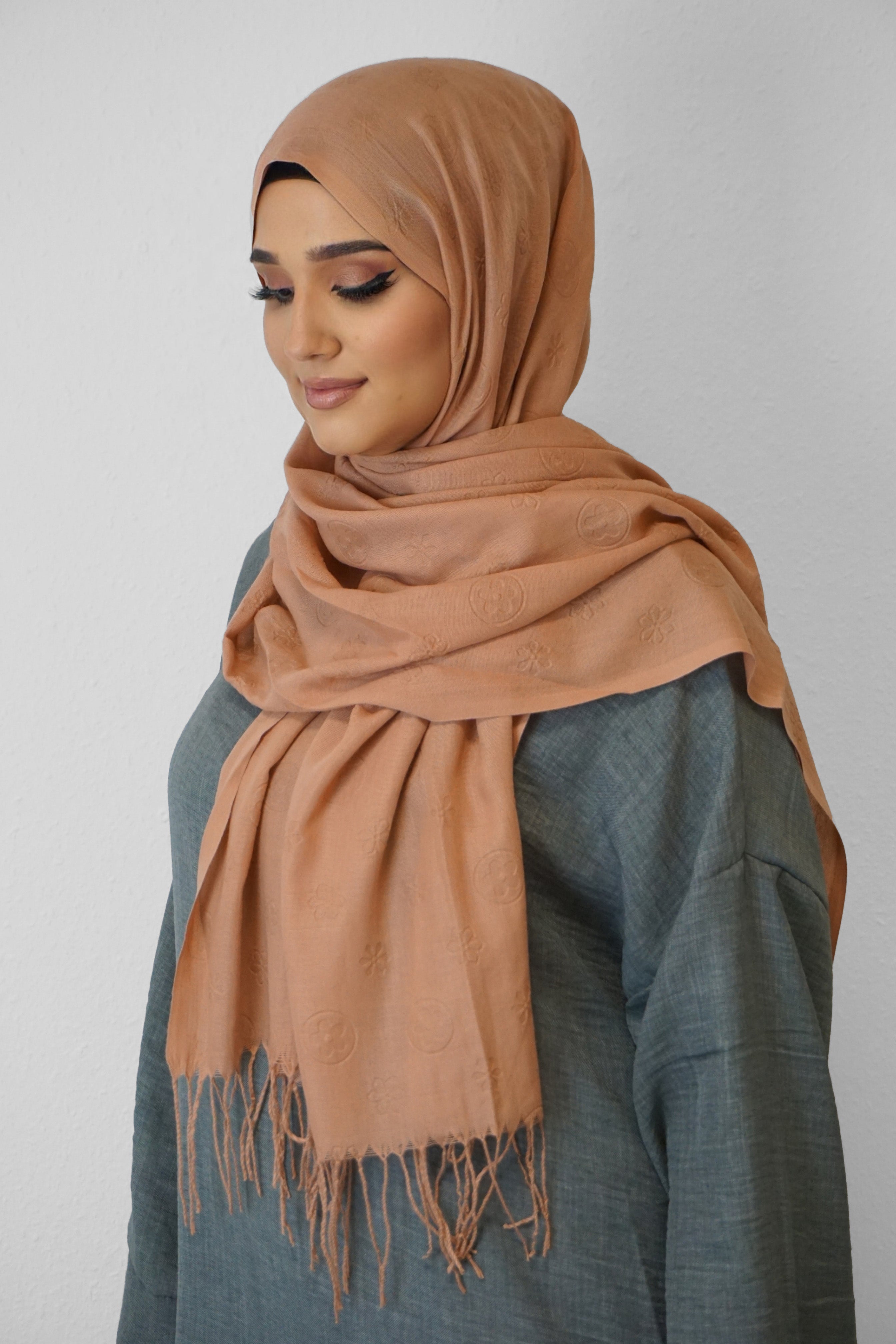 Baumwolle Hijab Zuhur Rost