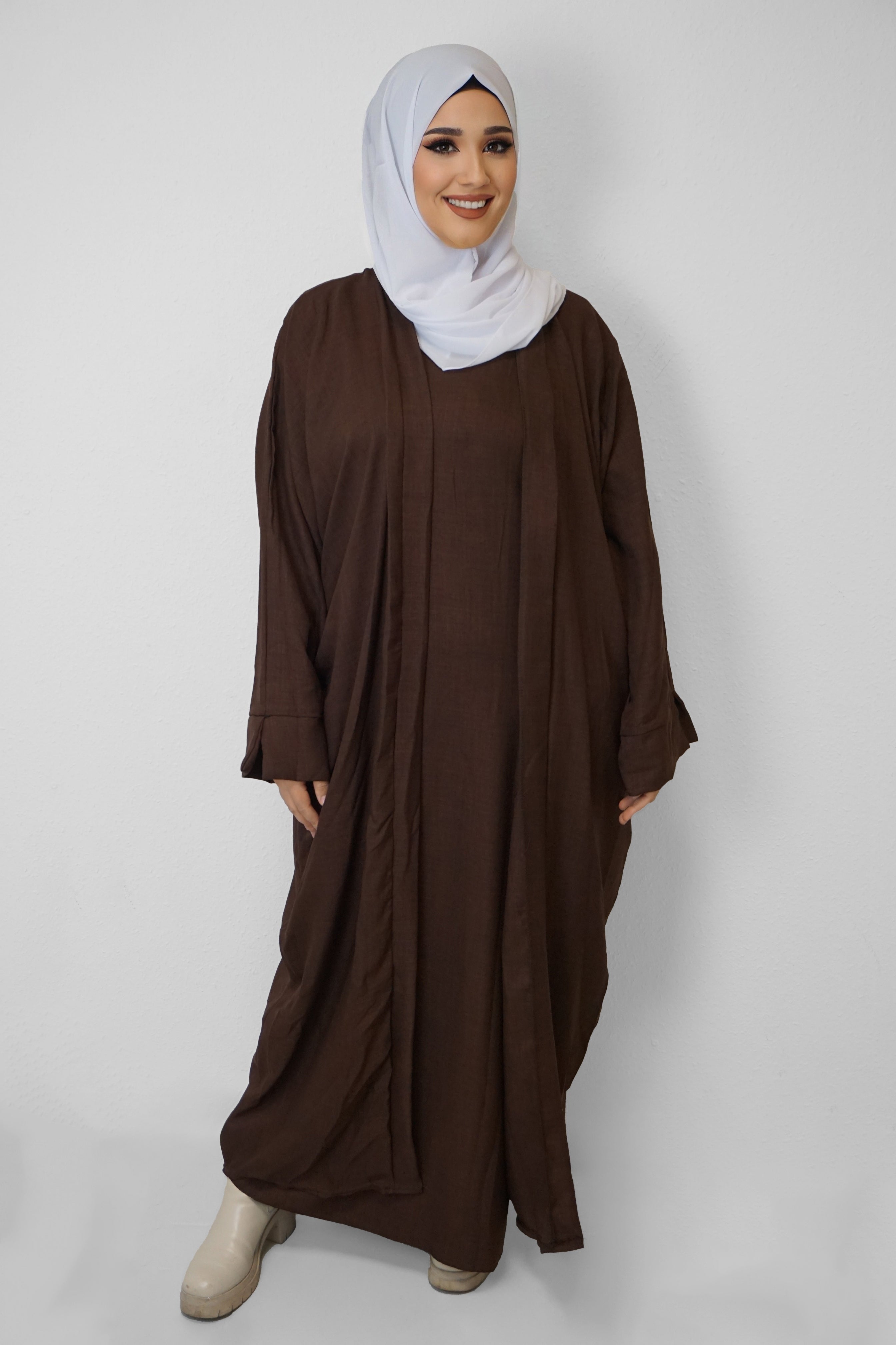 Zwei-Teiler Abaya Nasira Braun