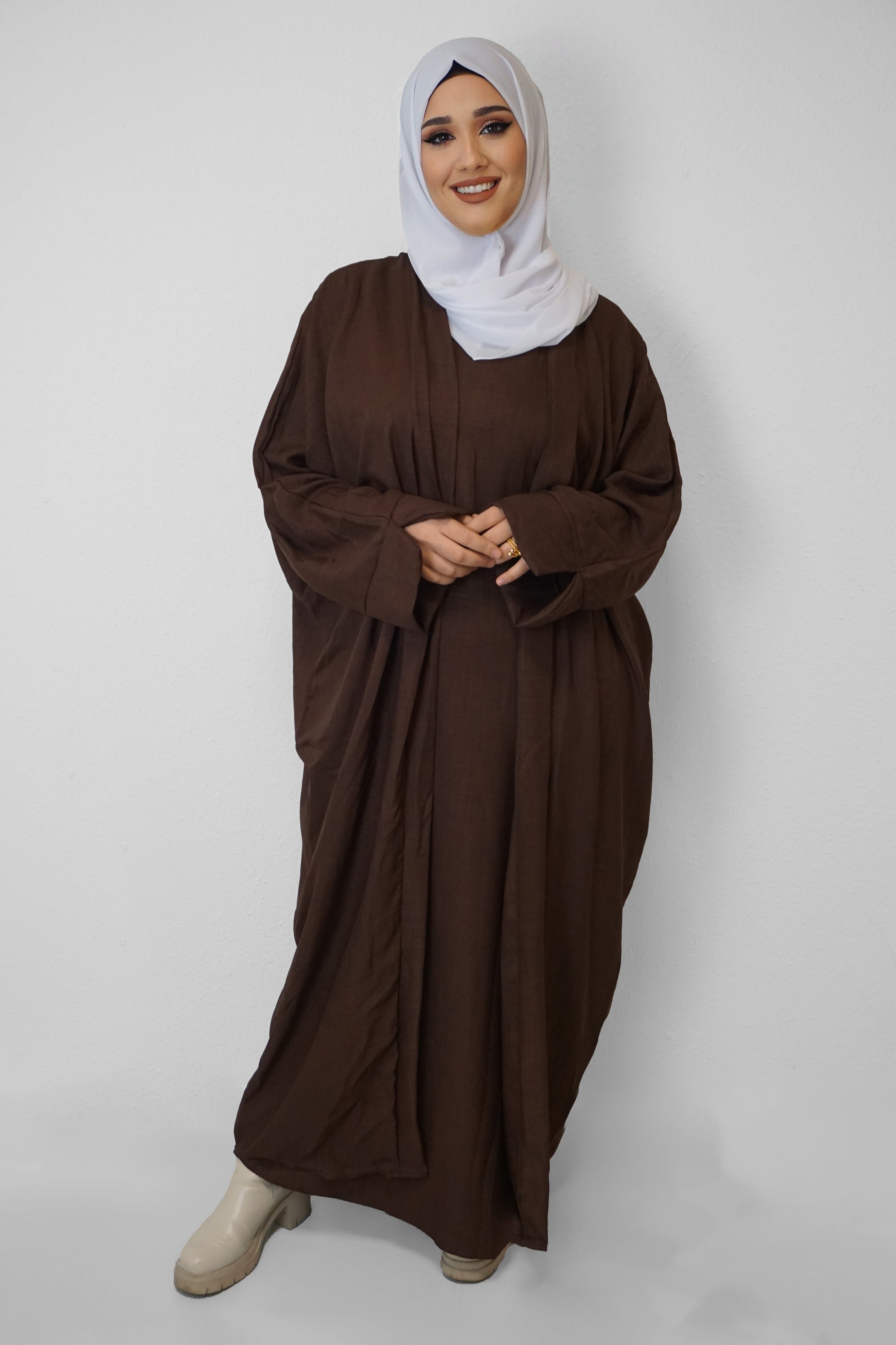 Zwei-Teiler Abaya Nasira Braun