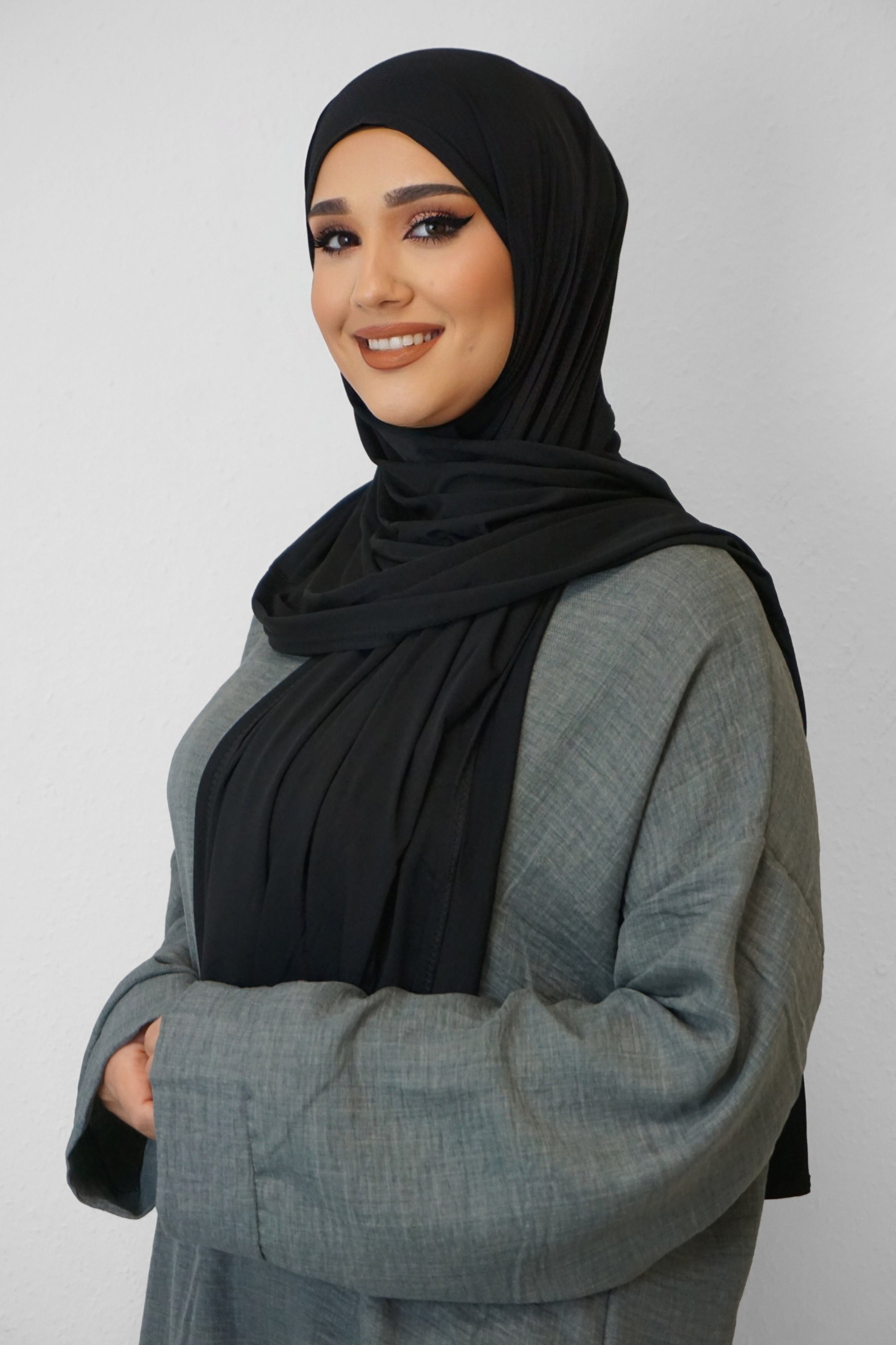 Premium Jersey Hijab Schwarz