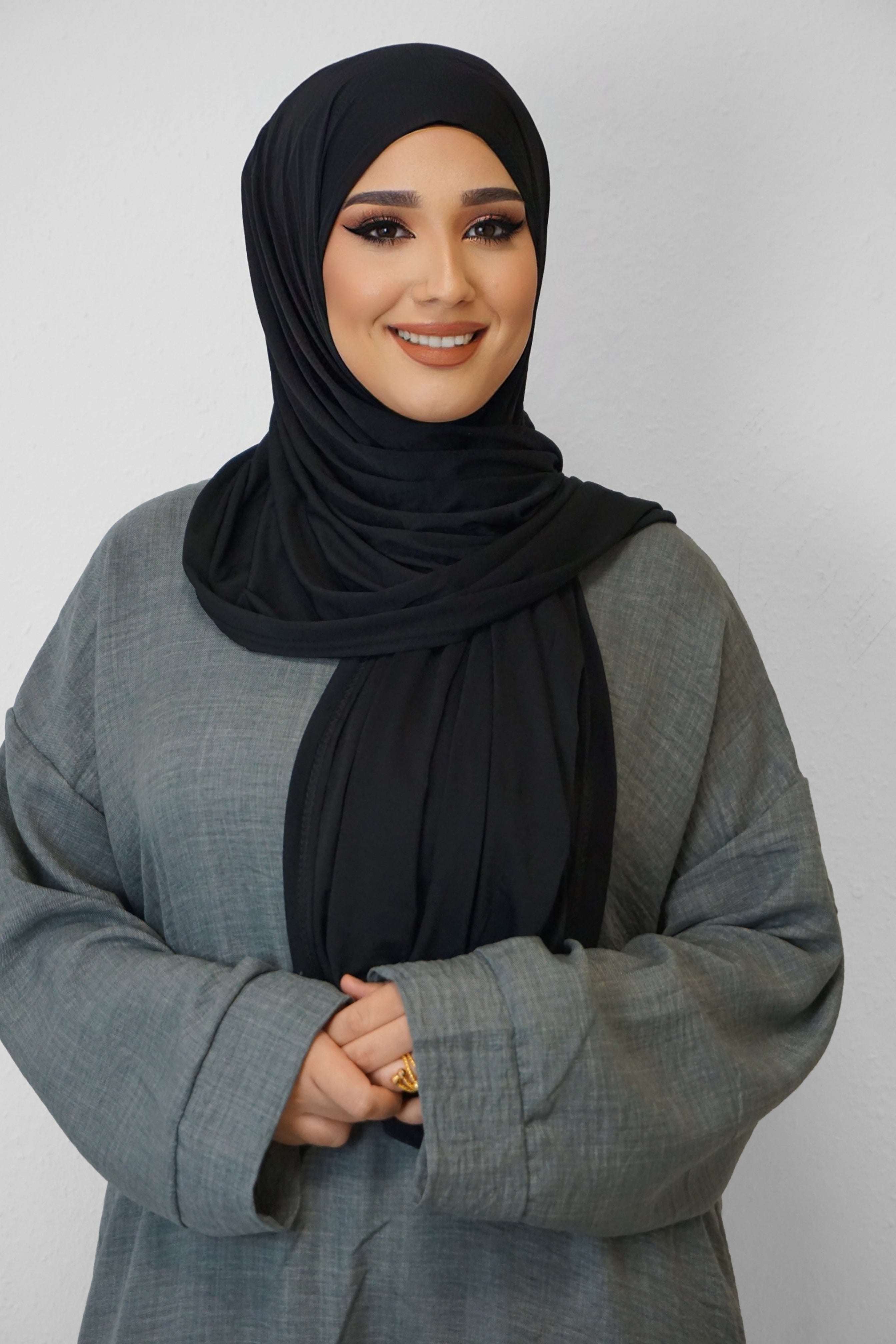 Premium Jersey Hijab Schwarz