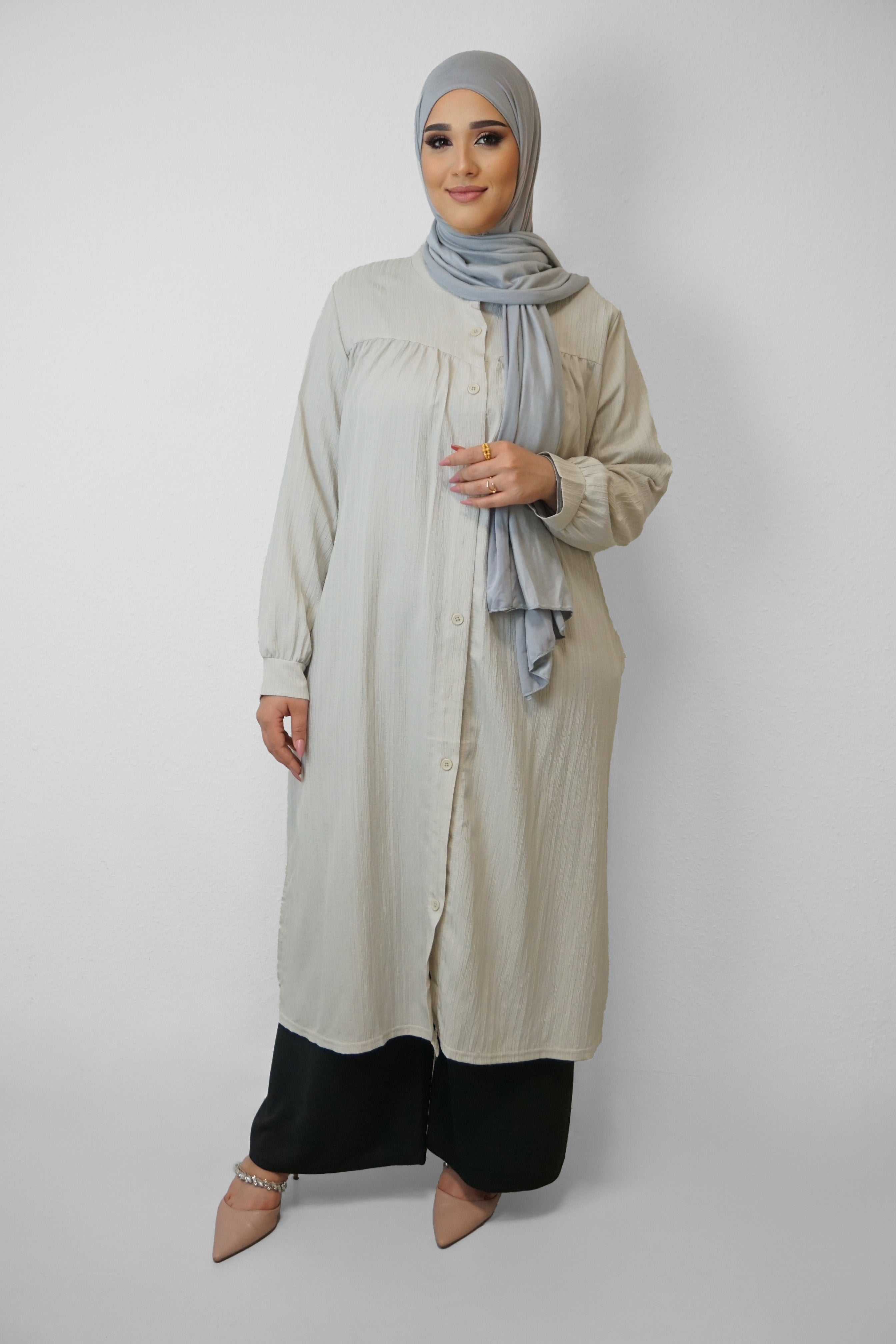 Tunika Selim mit Tasche Beige