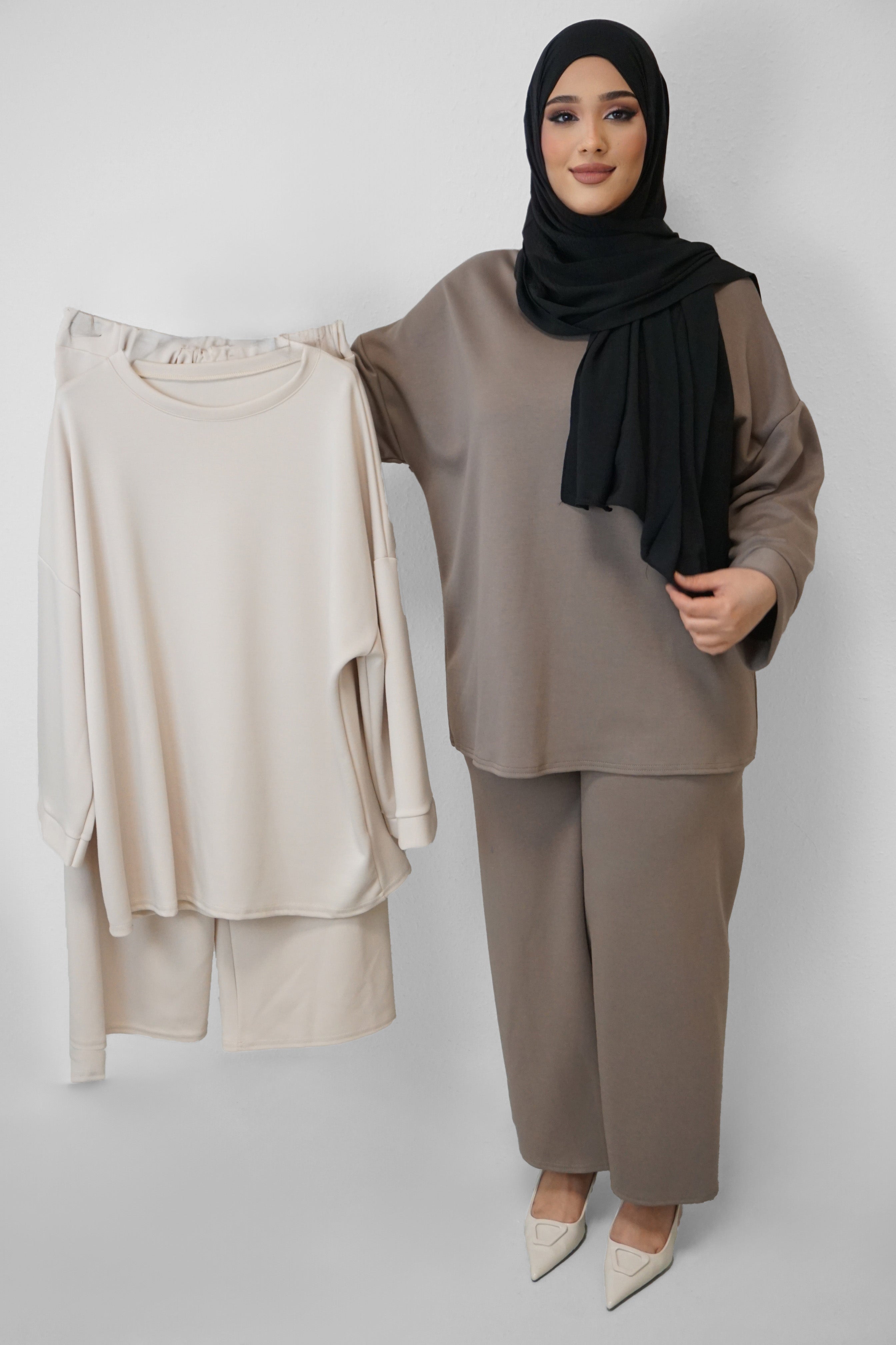 Zwei-Teiler Hose Medine Beige