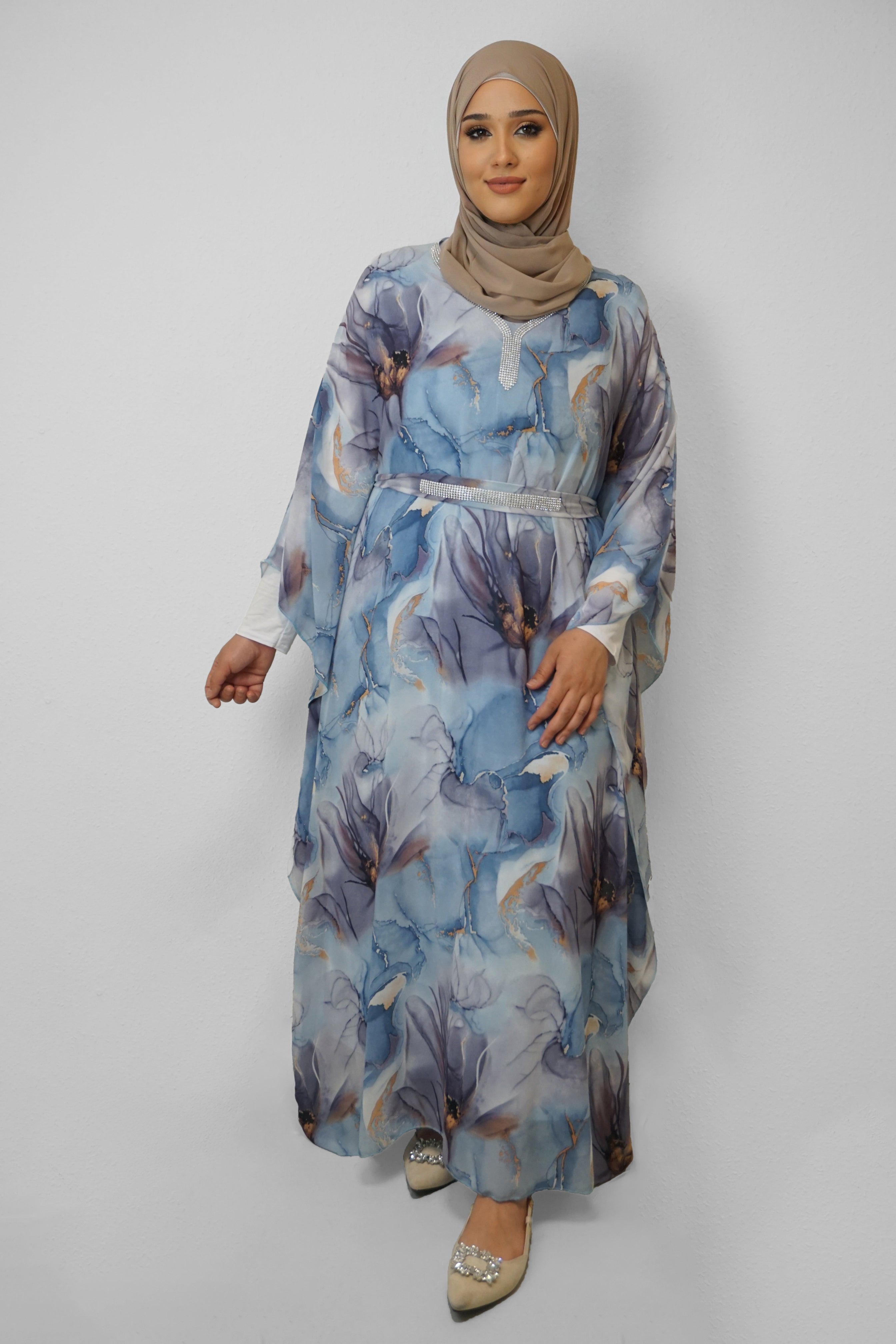 Abaya Ebru Jeansblau
