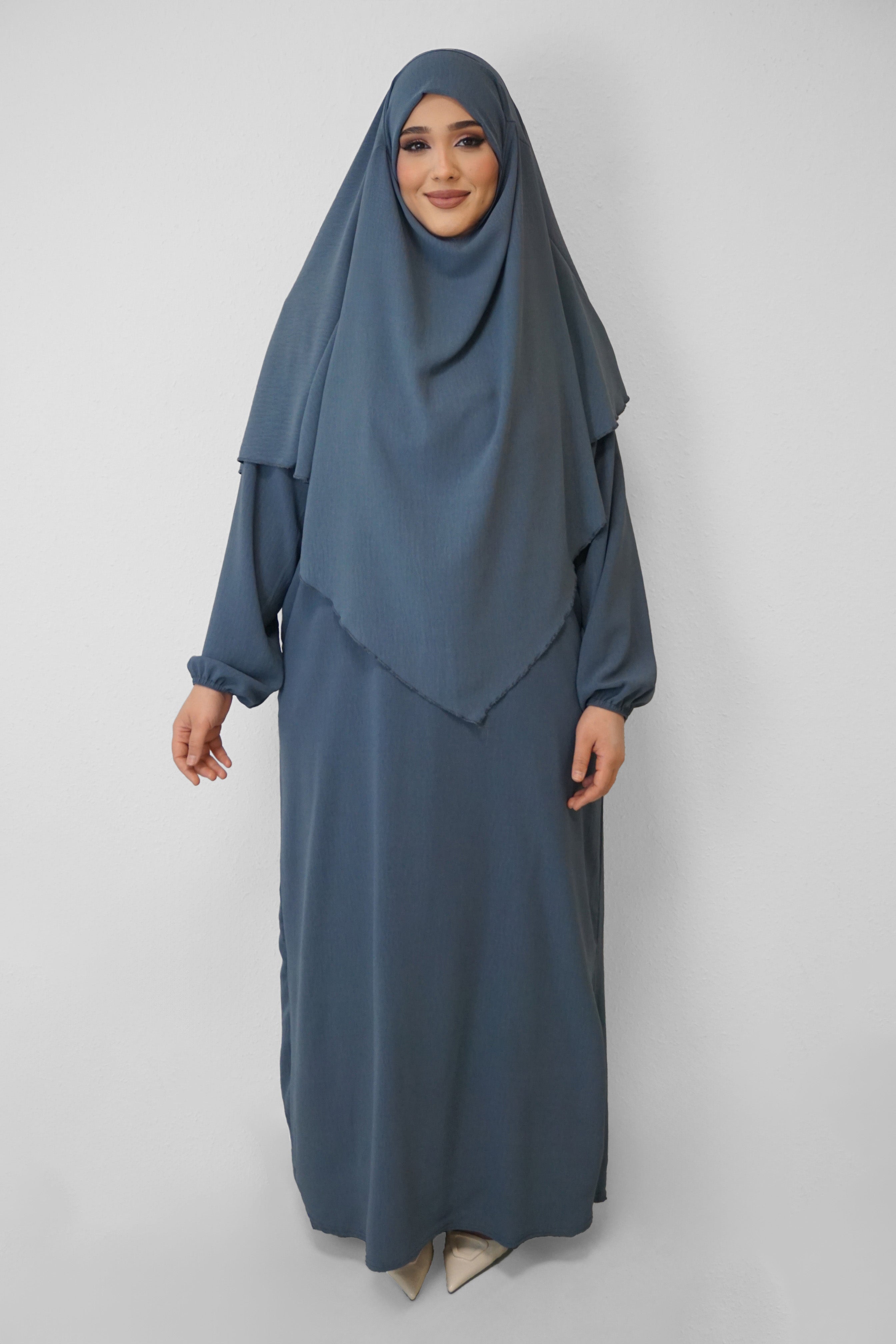 Jazz Khimar-Abaya Blaugrau