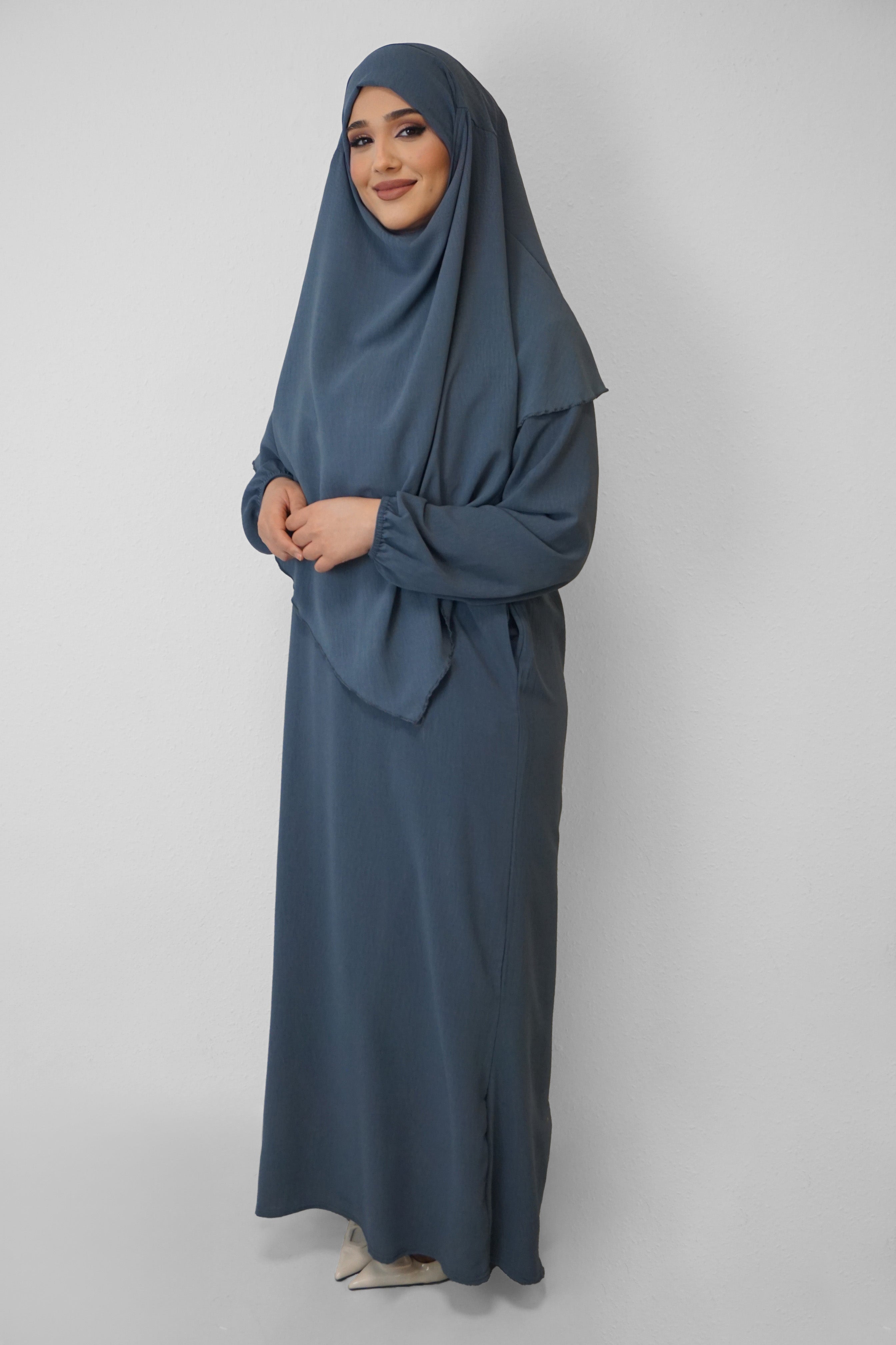 Jazz Khimar-Abaya Blaugrau