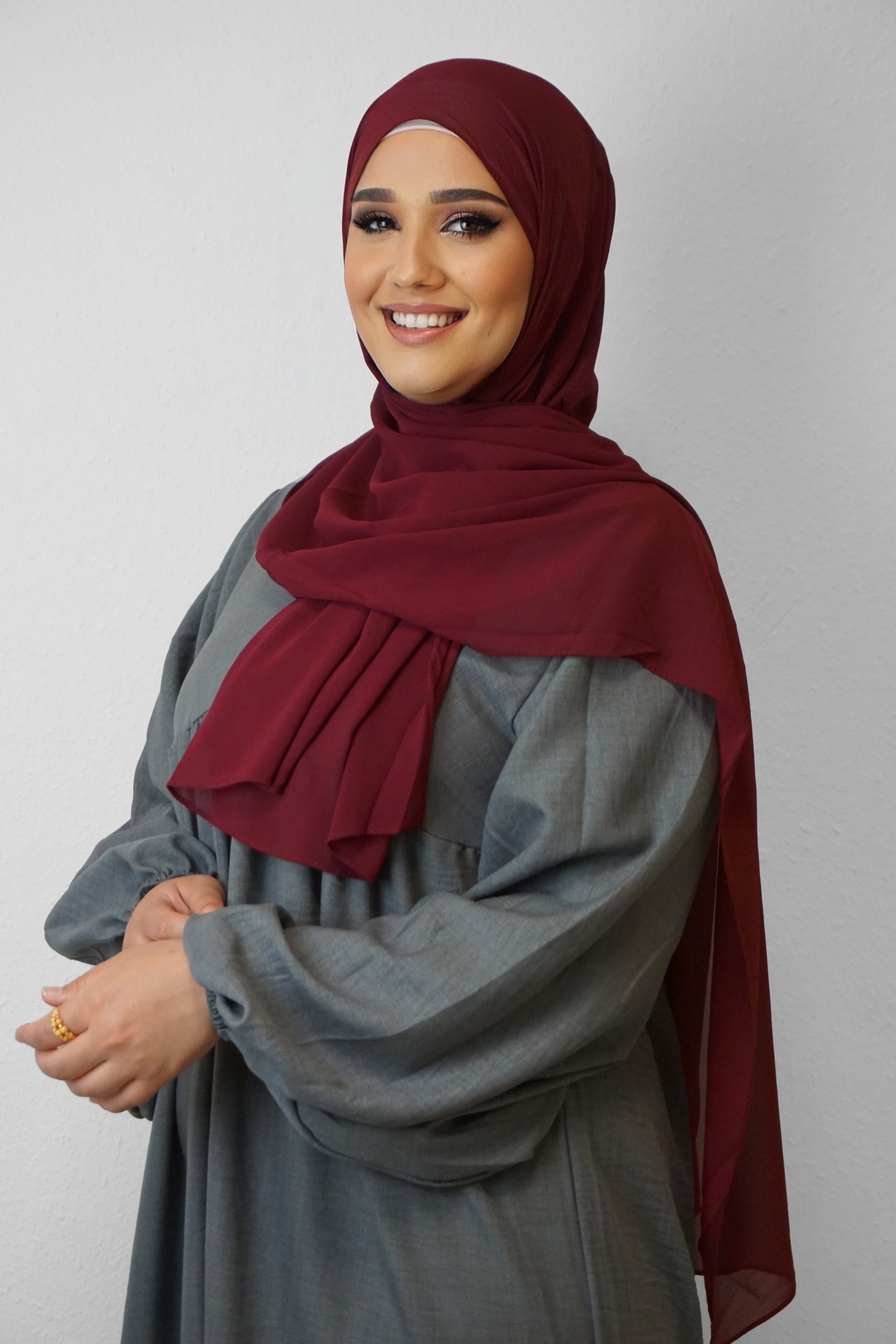 Chiffon Hijab Maira Bordeaux