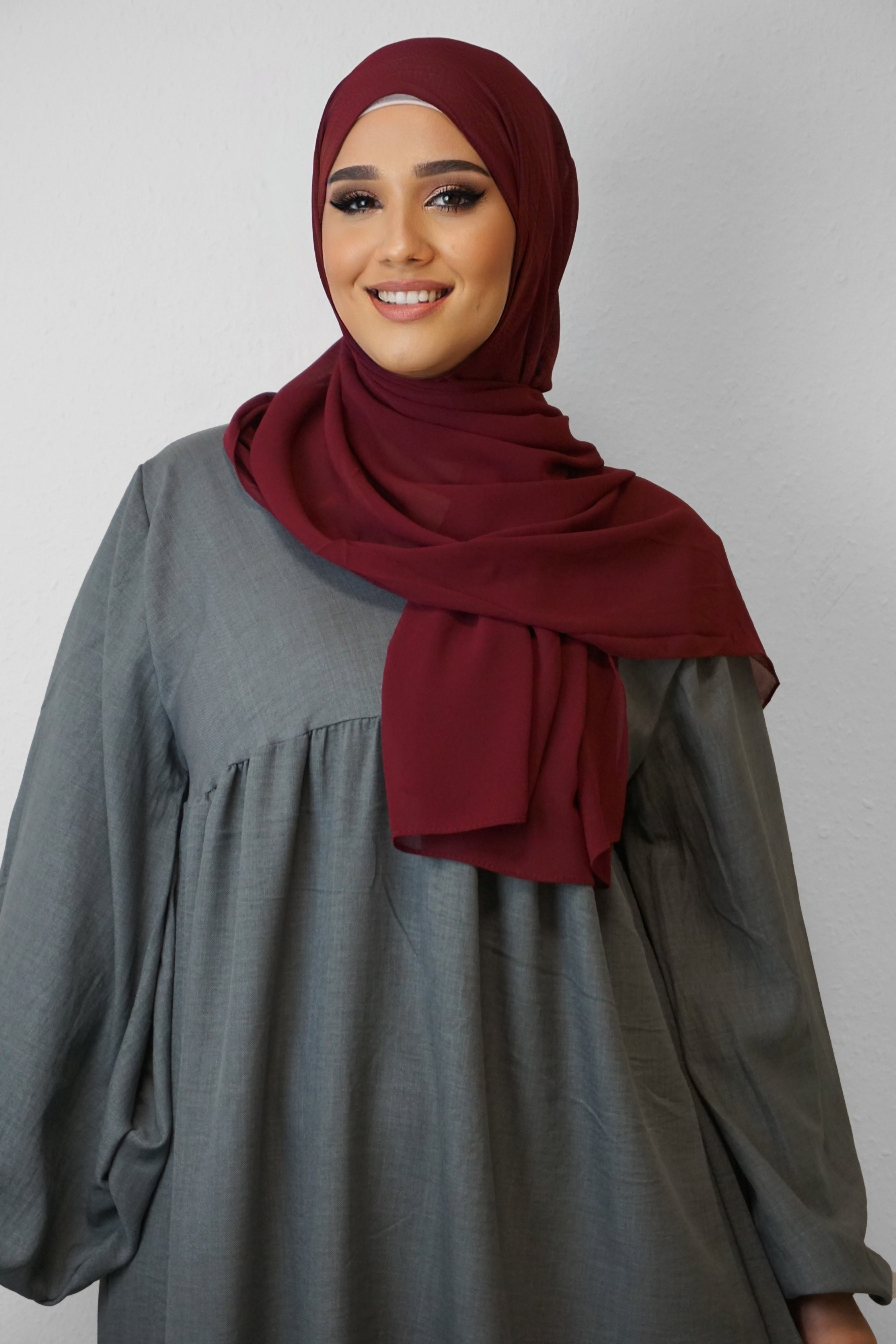 Chiffon Hijab Maira Bordeaux