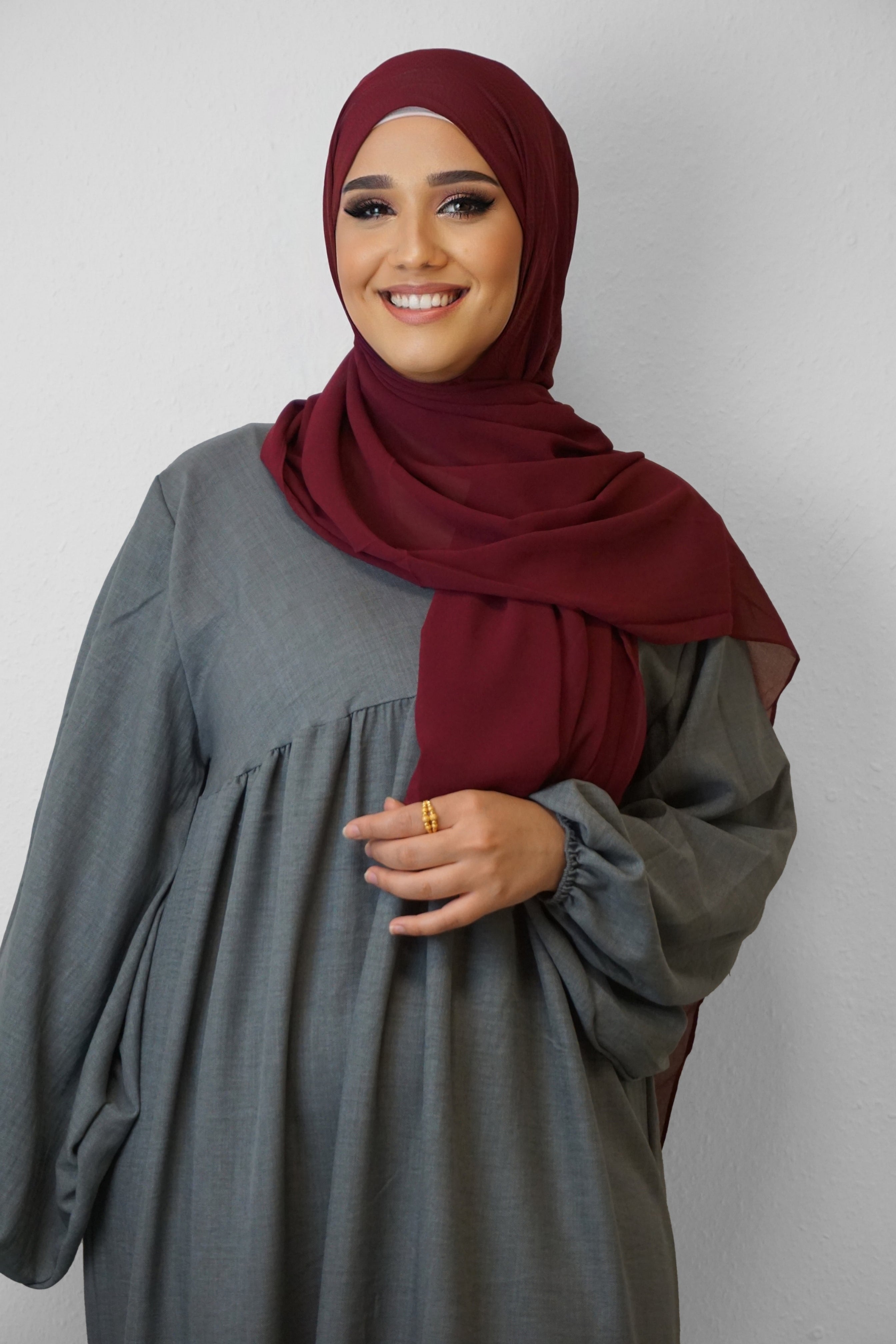 Chiffon Hijab Maira Bordeaux