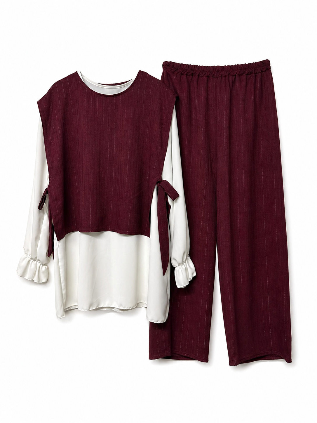 Zwei-Teiler Hose Bronwyn Bordeaux