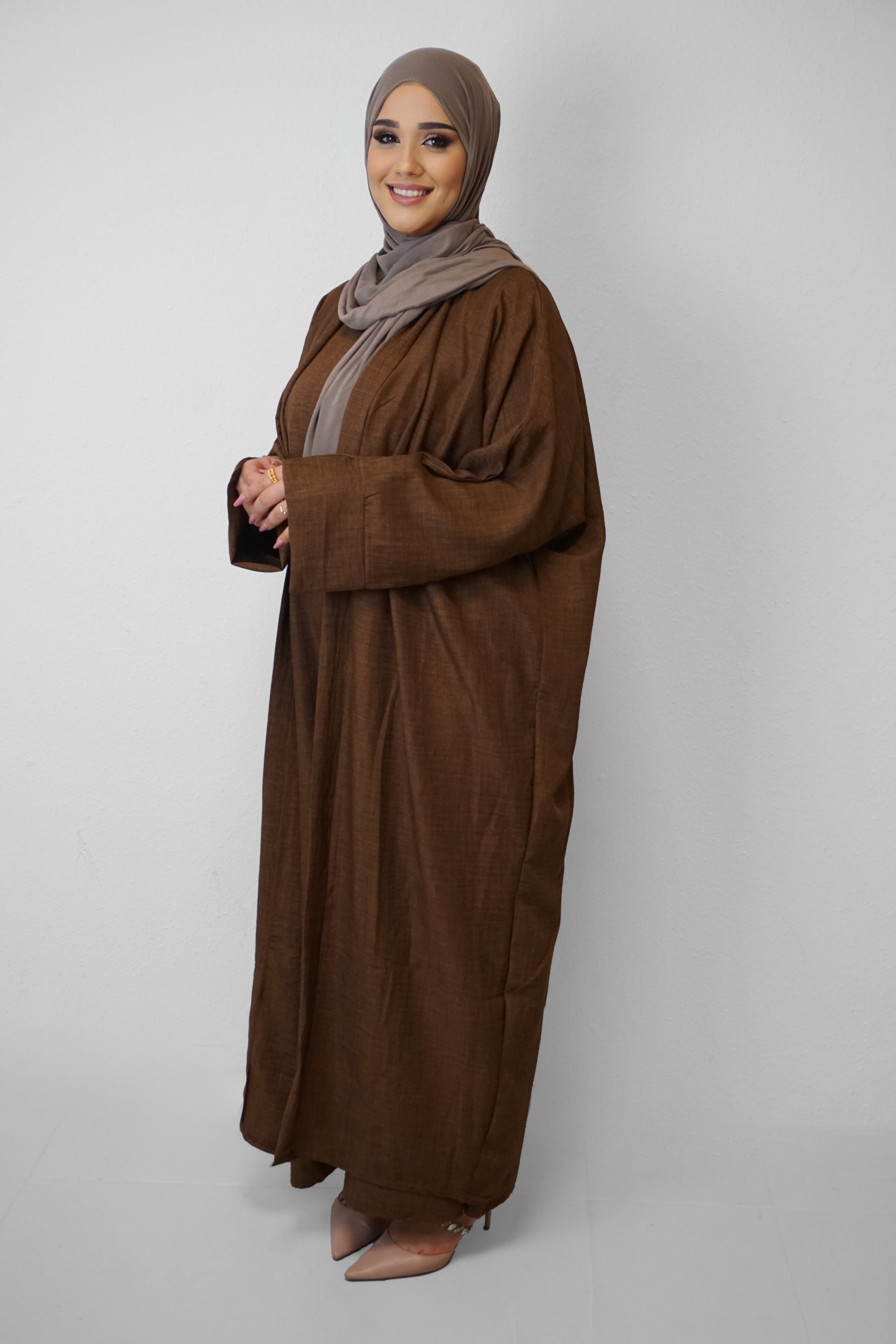 Zwei-Teiler Abaya Nasira Braun