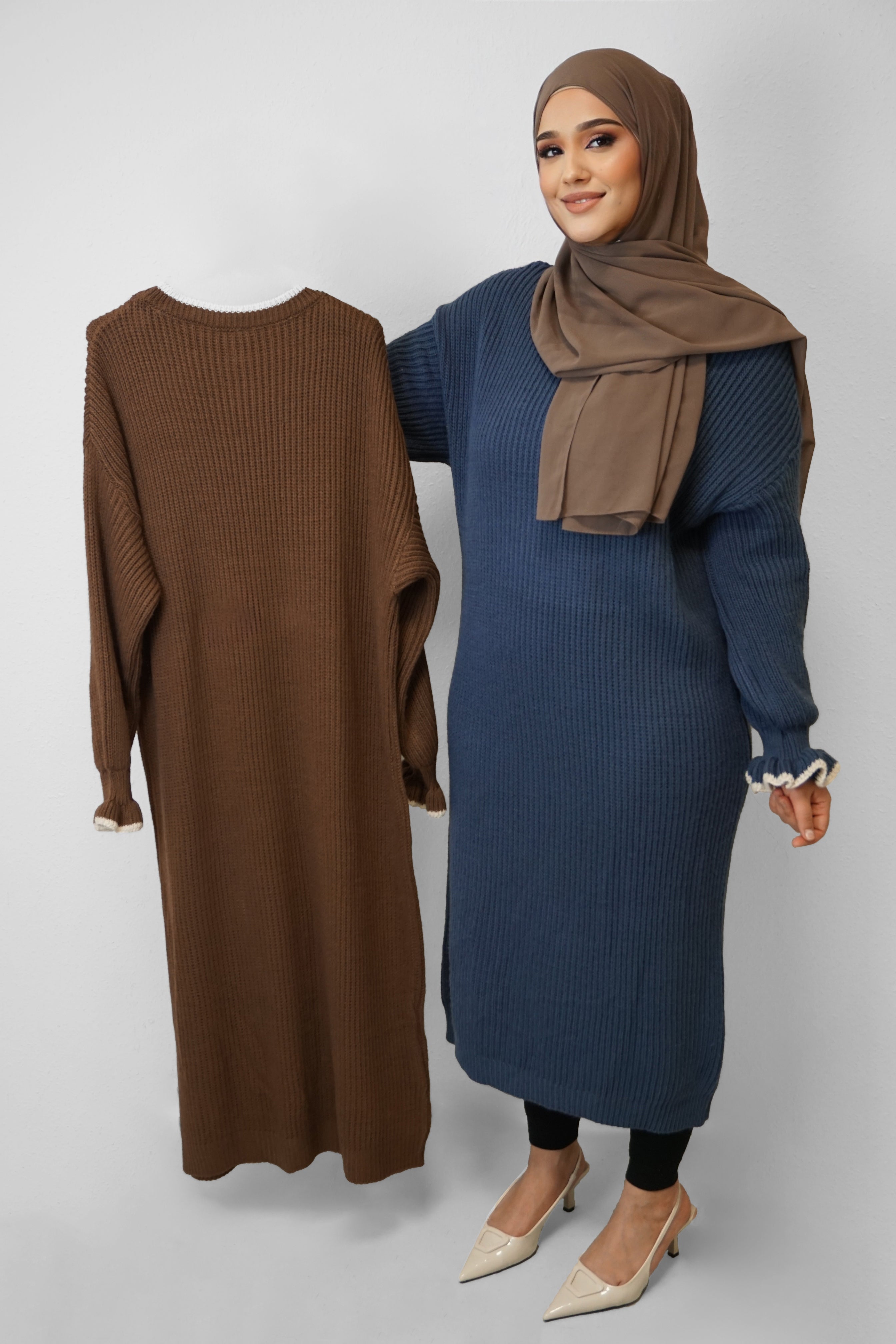 Strick-Kleid Jasmin Braun