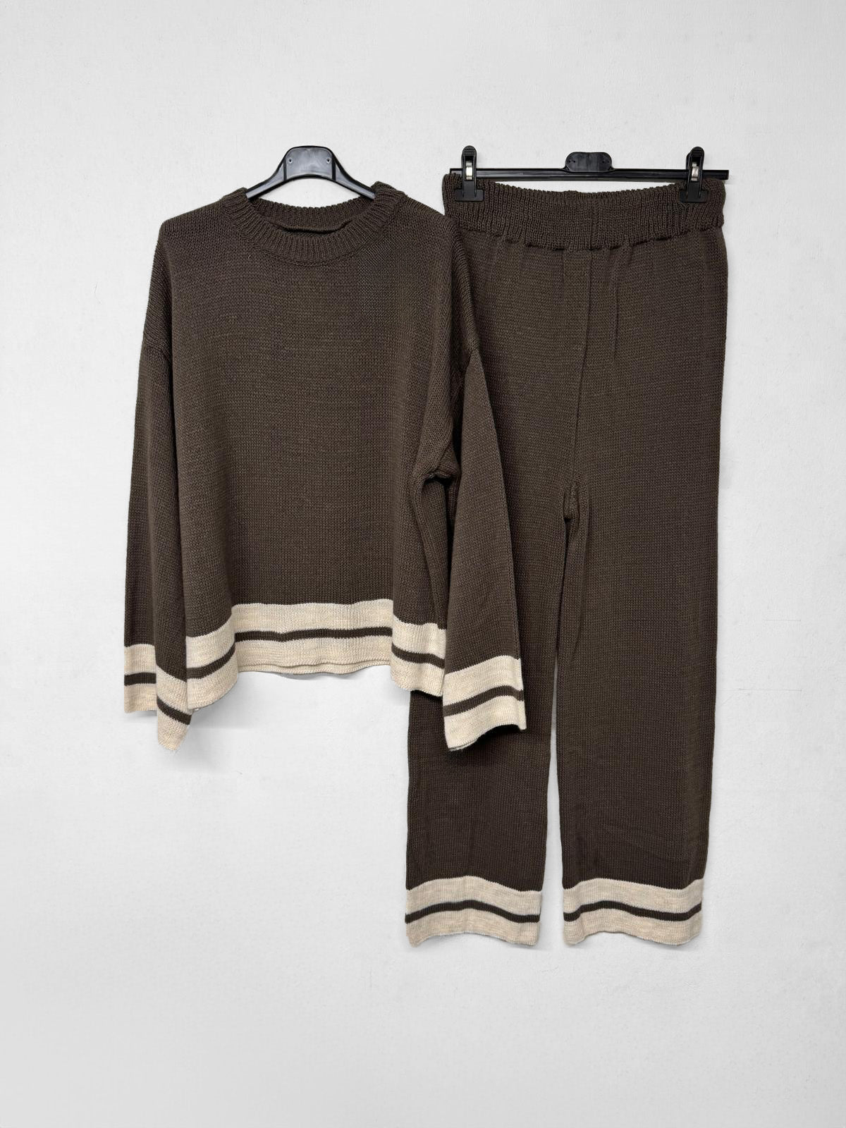 Strick Zwei-Teiler Hose Bunga Braun