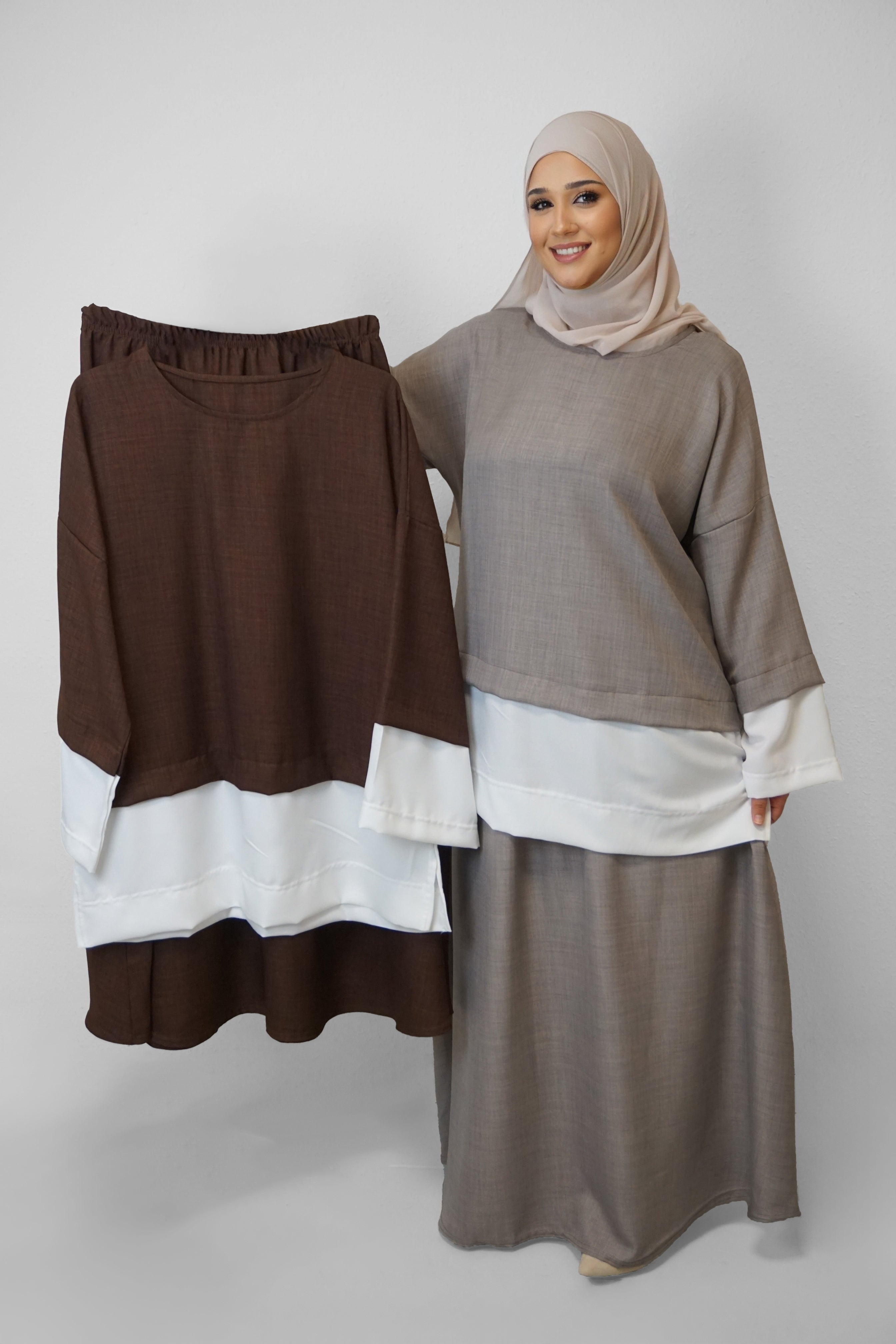 Zwei-Teiler Rock Asyun Braun