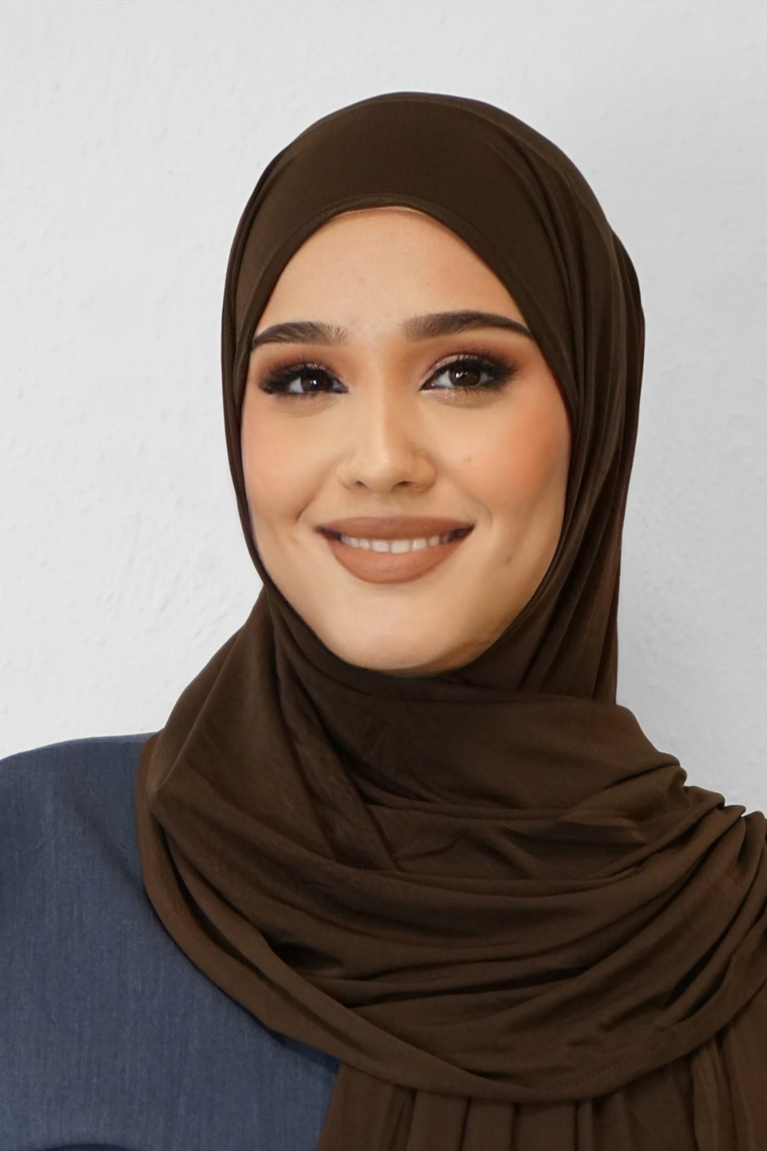 Premium Jersey Deluxe Hijab Braun