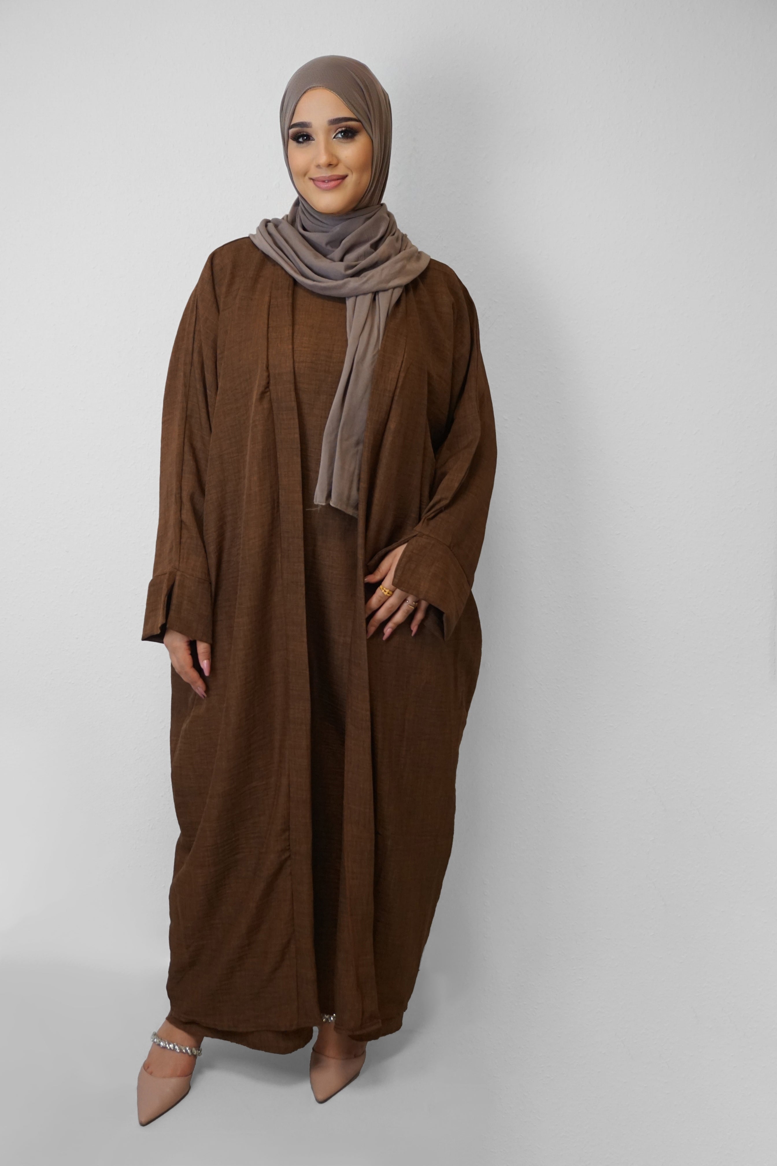 Zwei-Teiler Abaya Nasira Braun