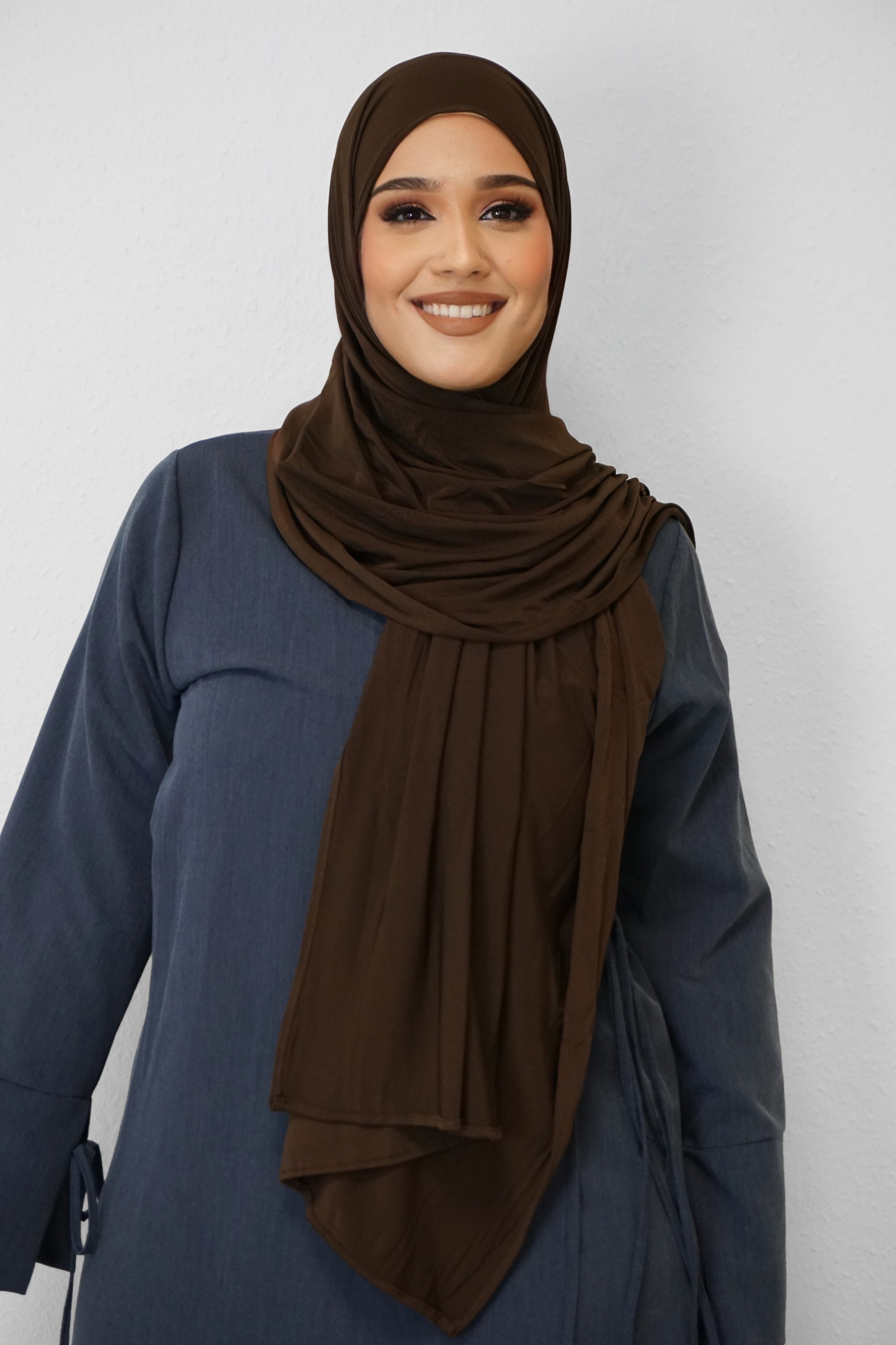 Premium Jersey Deluxe Hijab Braun