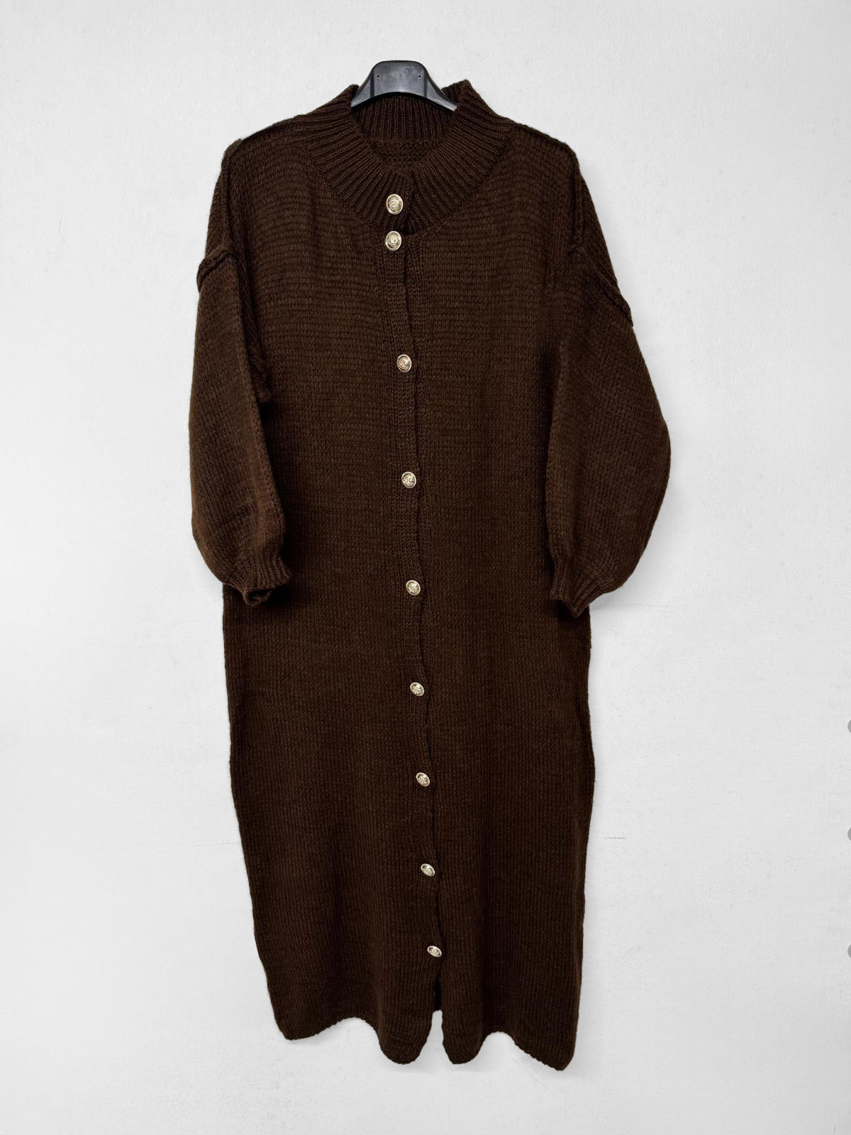 Strick-Kleid Ayu Braun