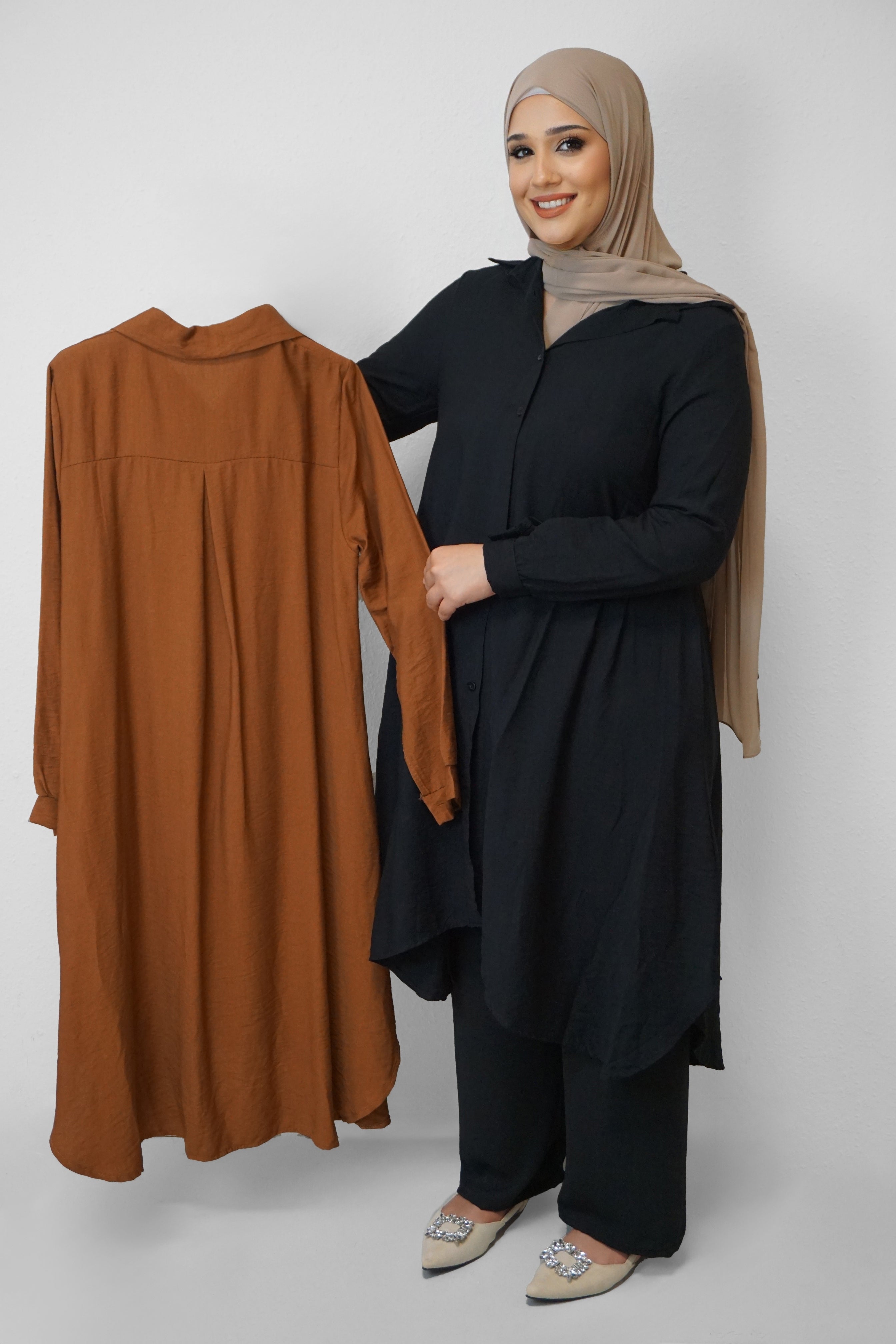 Tunika Selima mit Tasche Camel