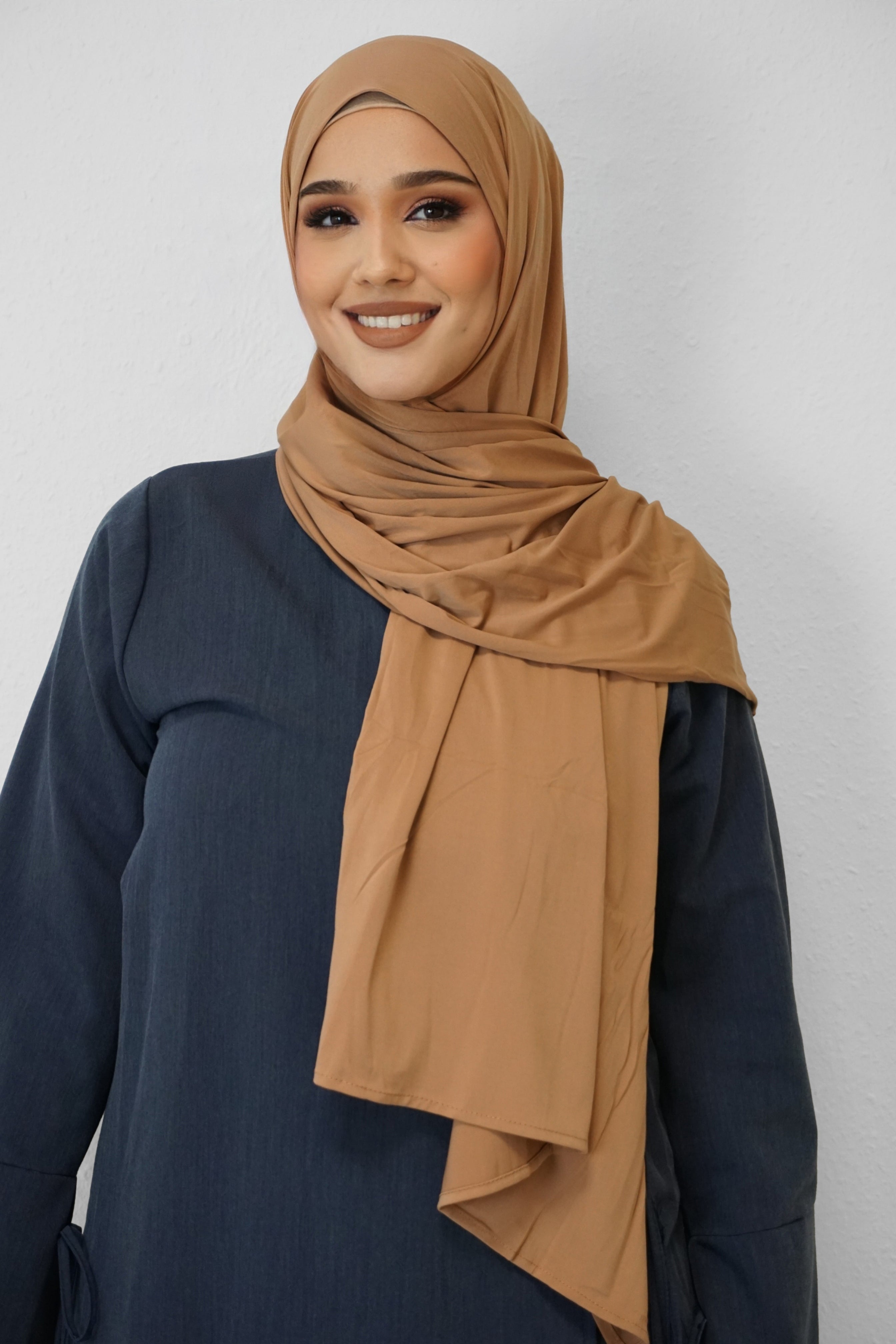 Premium Jersey Deluxe Hijab Camel