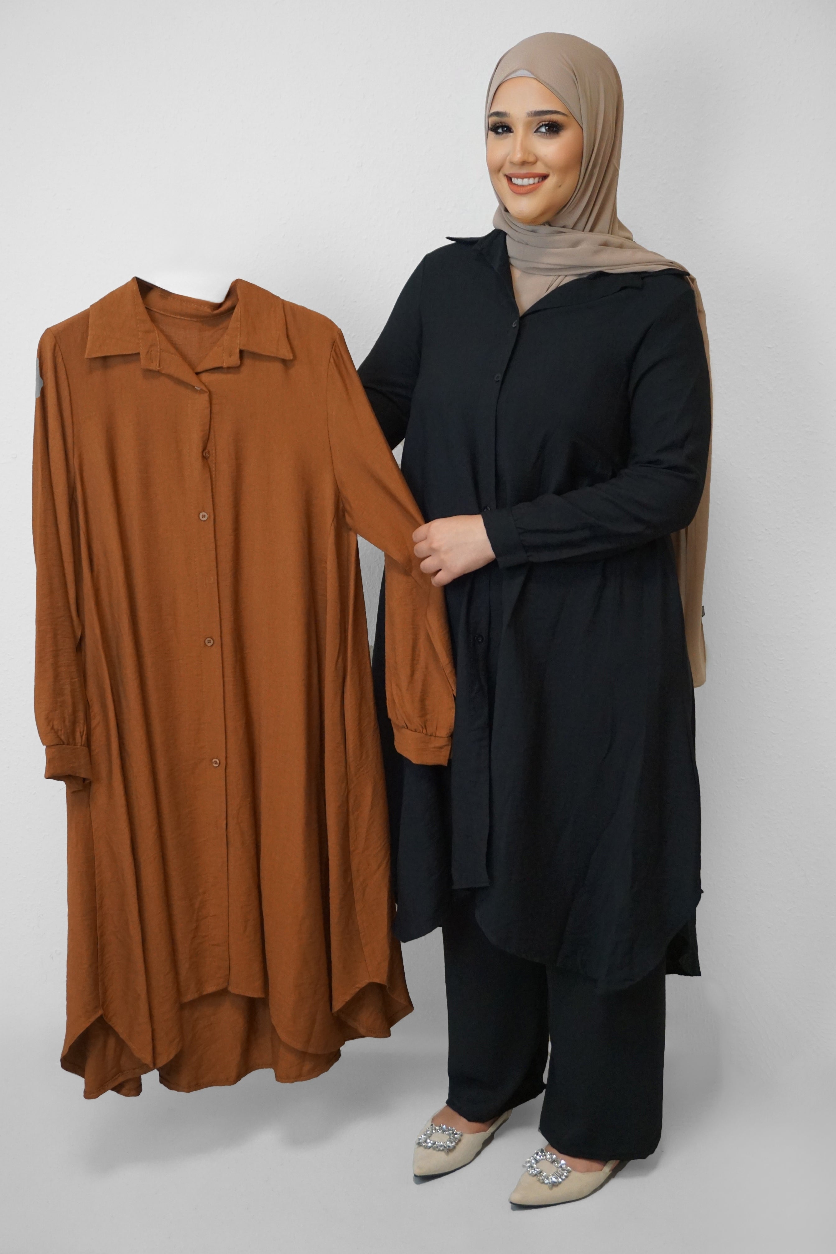 Tunika Selima mit Tasche Camel