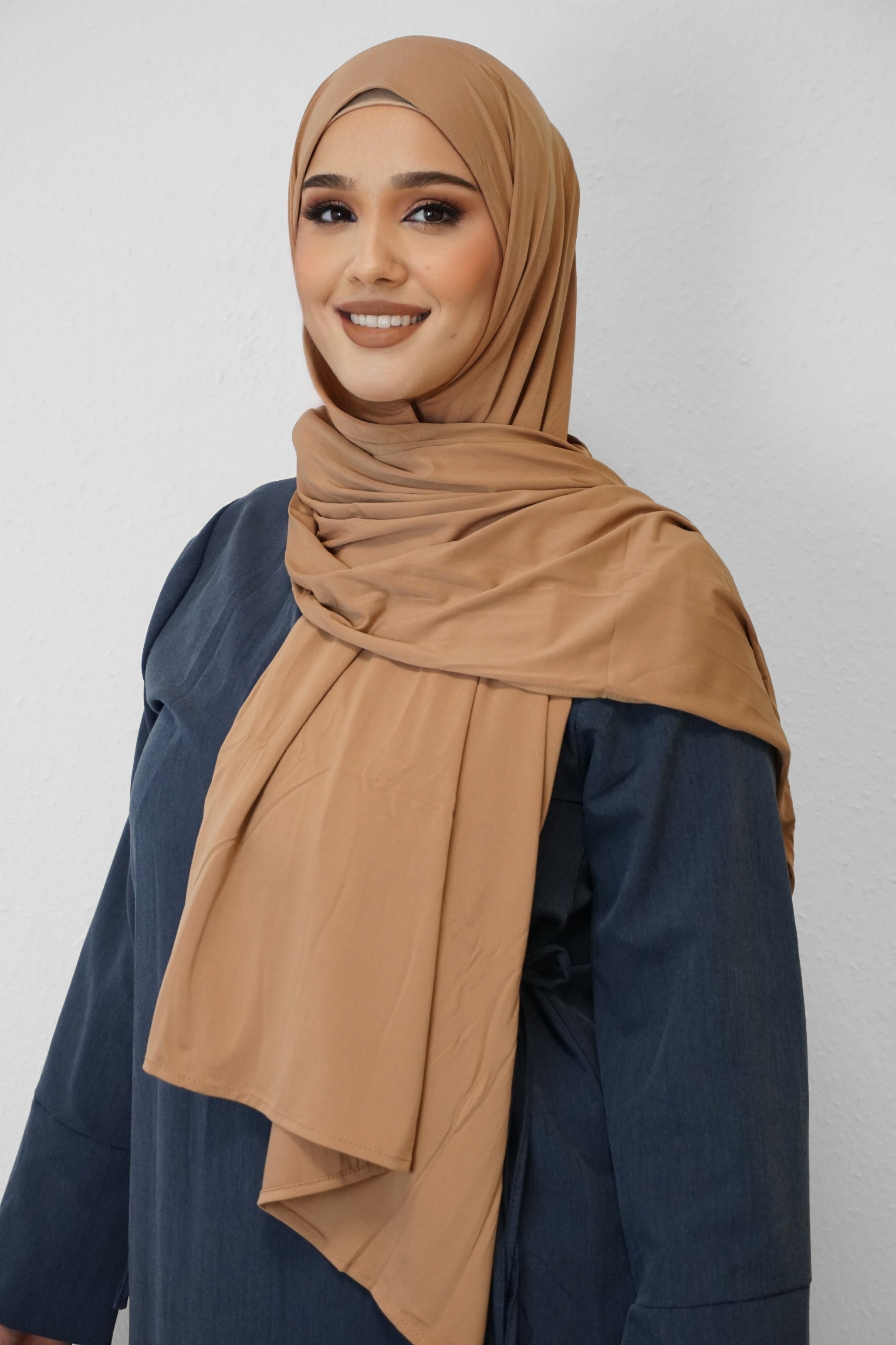 Premium Jersey Deluxe Hijab Camel