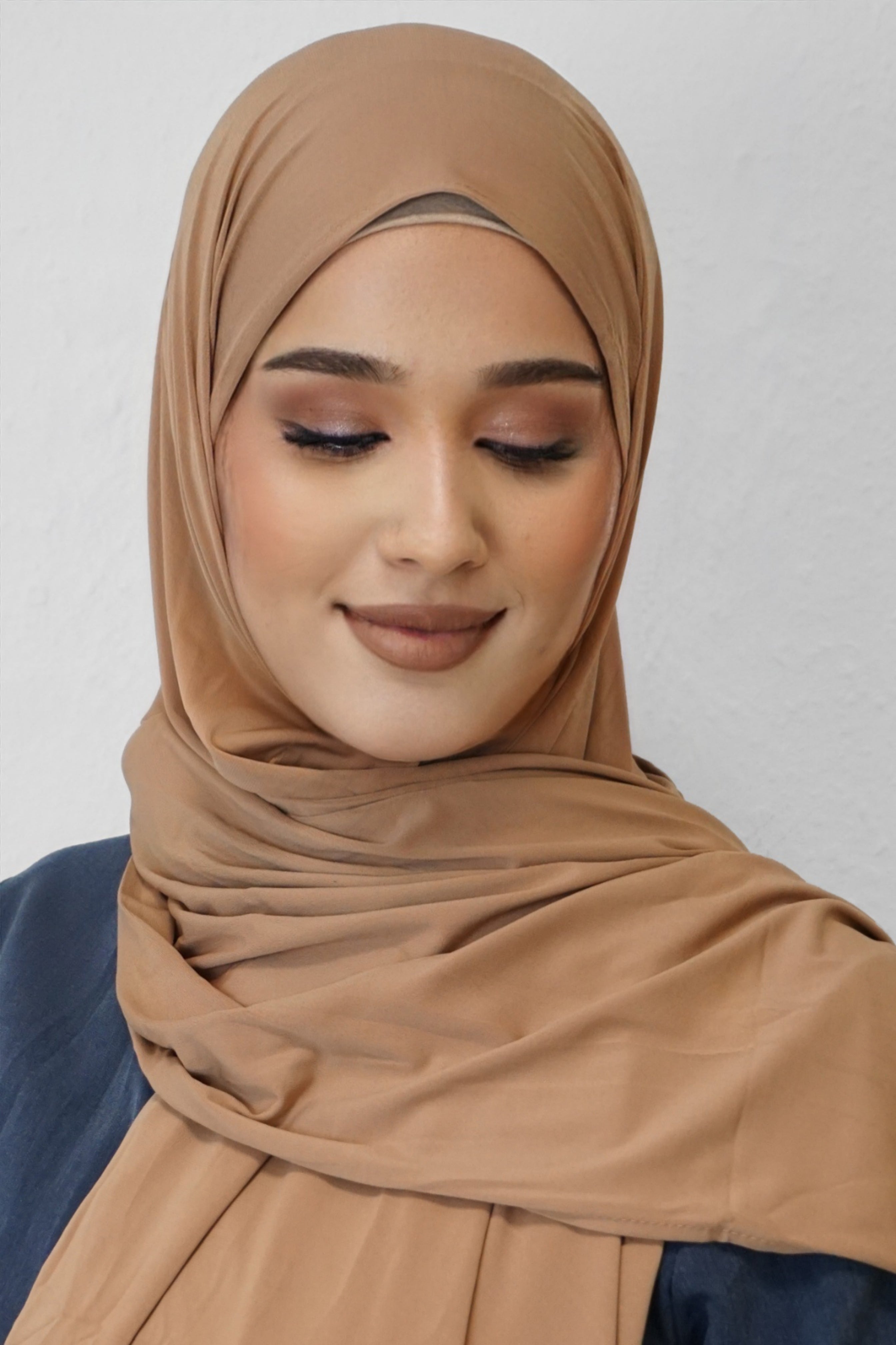 Premium Jersey Deluxe Hijab Camel