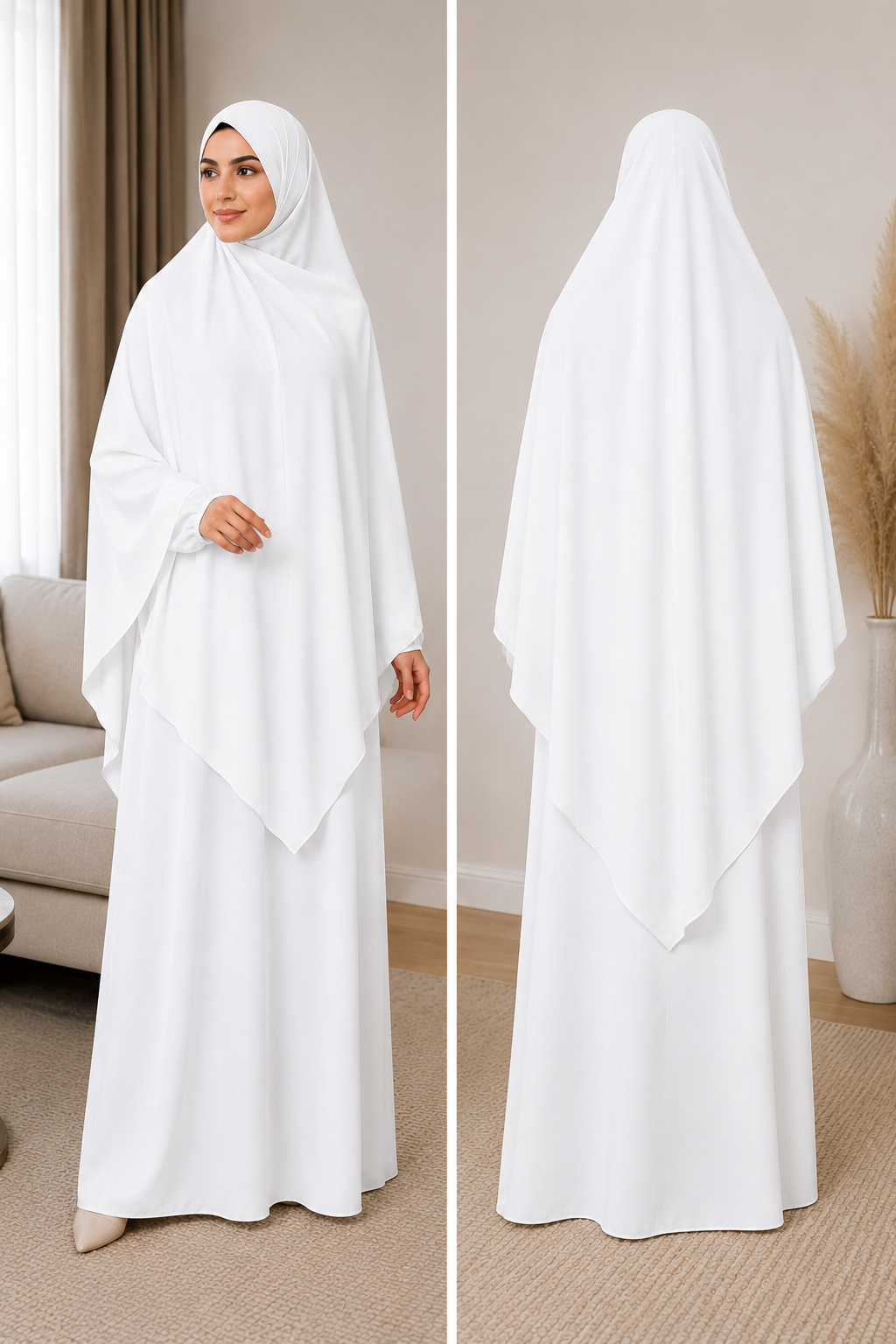 Khimar Abaya Idril Weiss