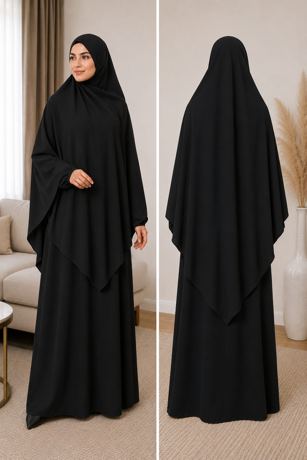 Khimar Abaya Idril Schwarz