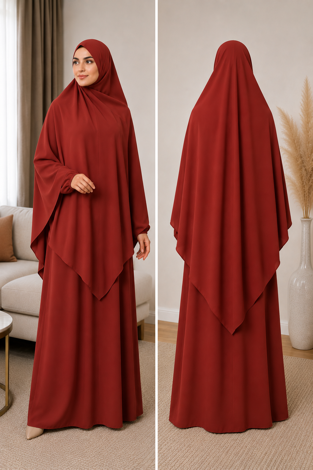 Khimar Abaya Idril Blutorange