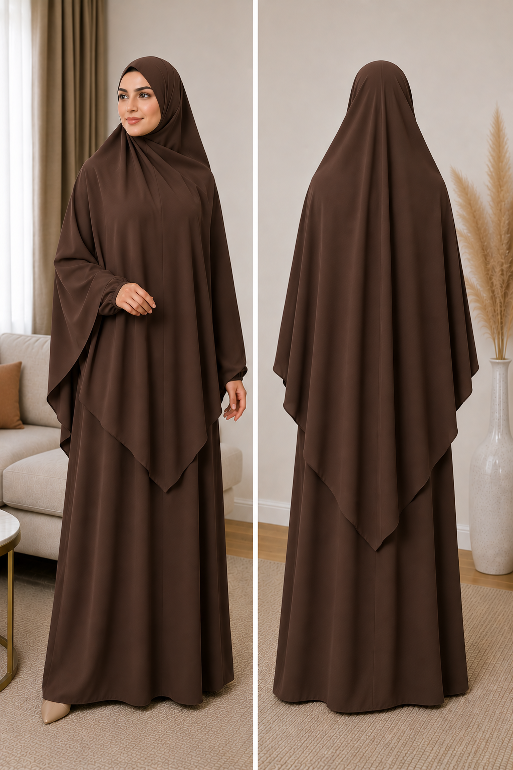 Khimar Abaya Idril Braun