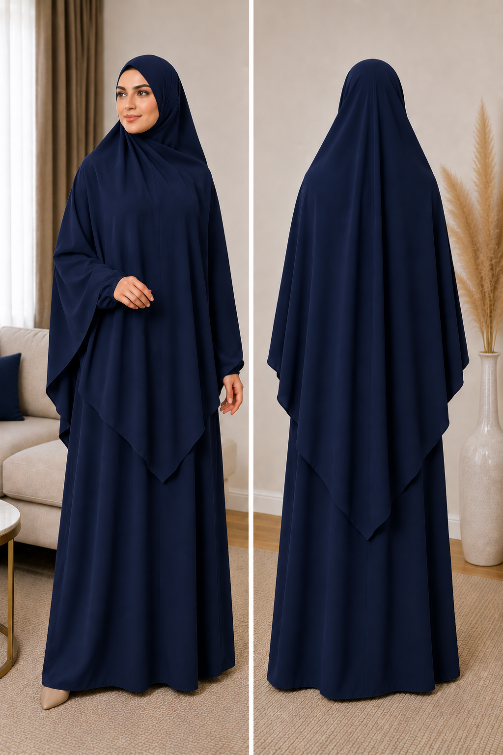 Khimar Abaya Idril Marineblau