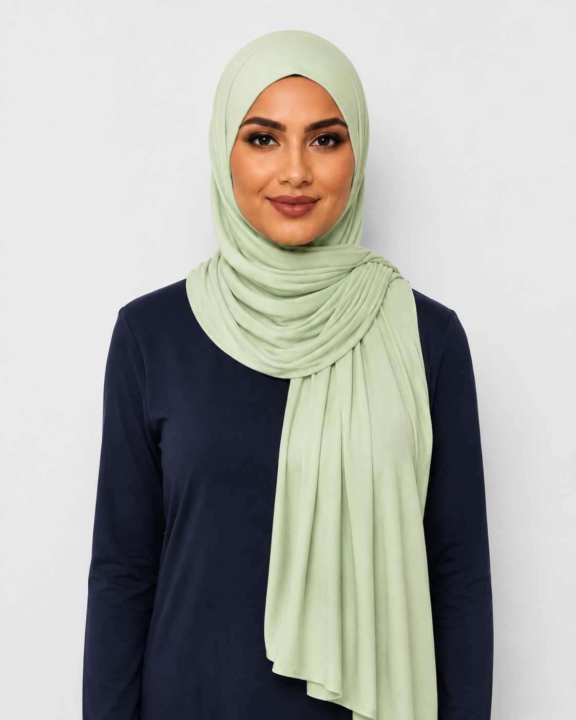 Jersey Hijab Fiza Hell-Pistazie