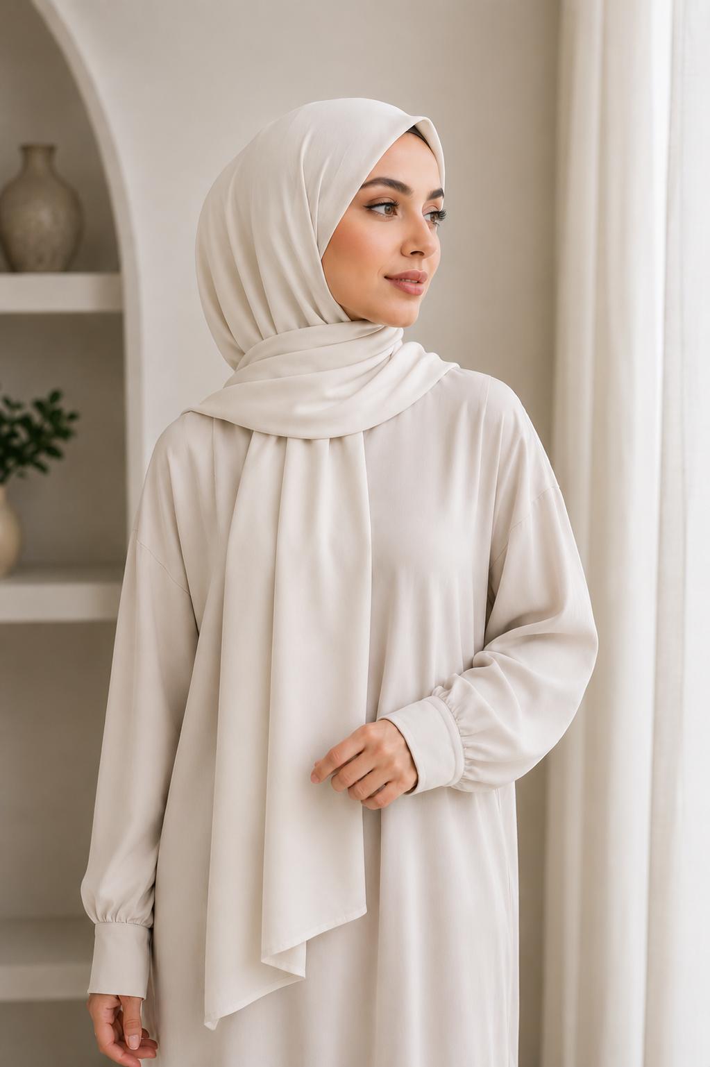 Modal Hijab Creme