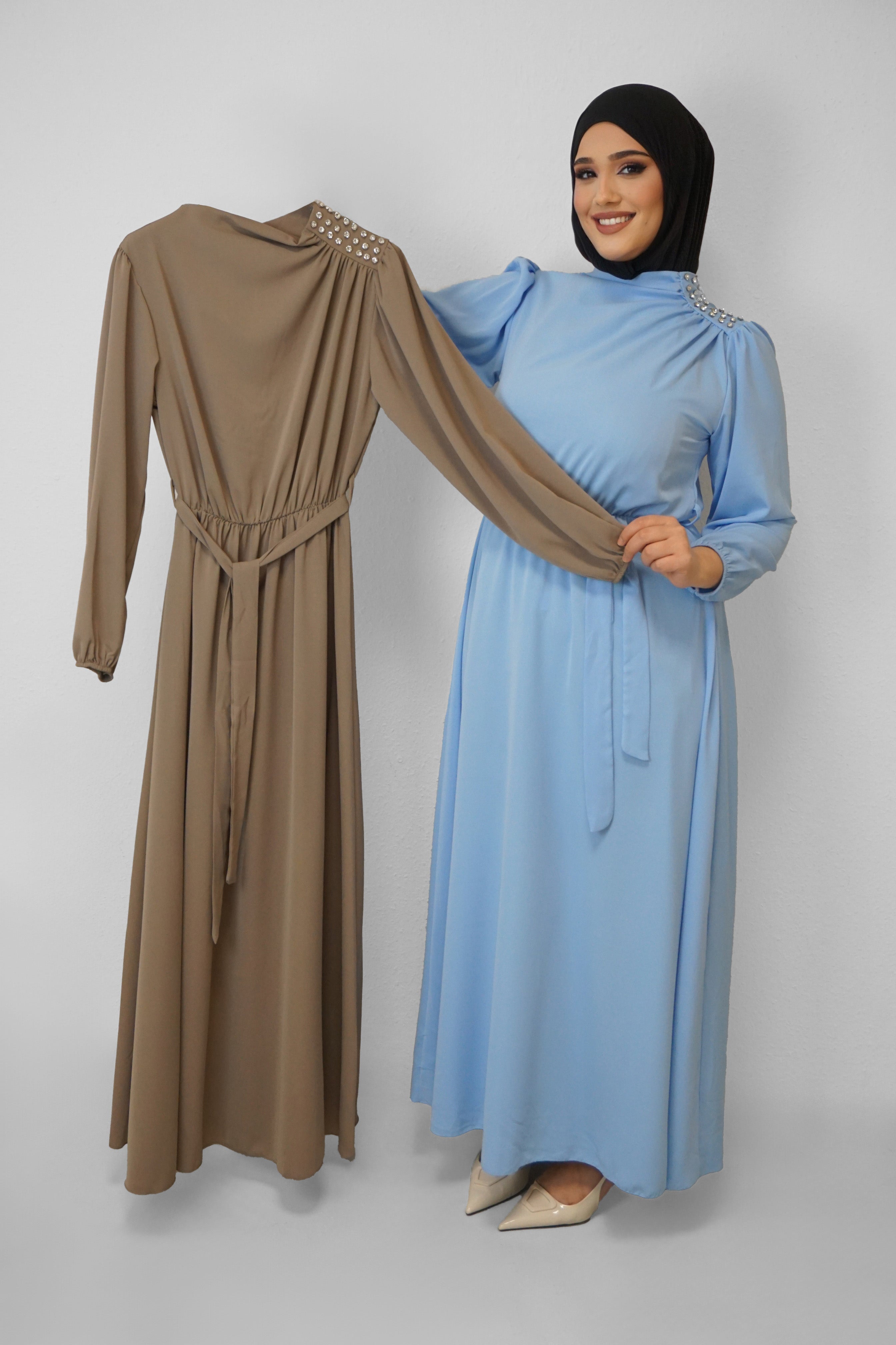 Abaya Adna Dark-Beige