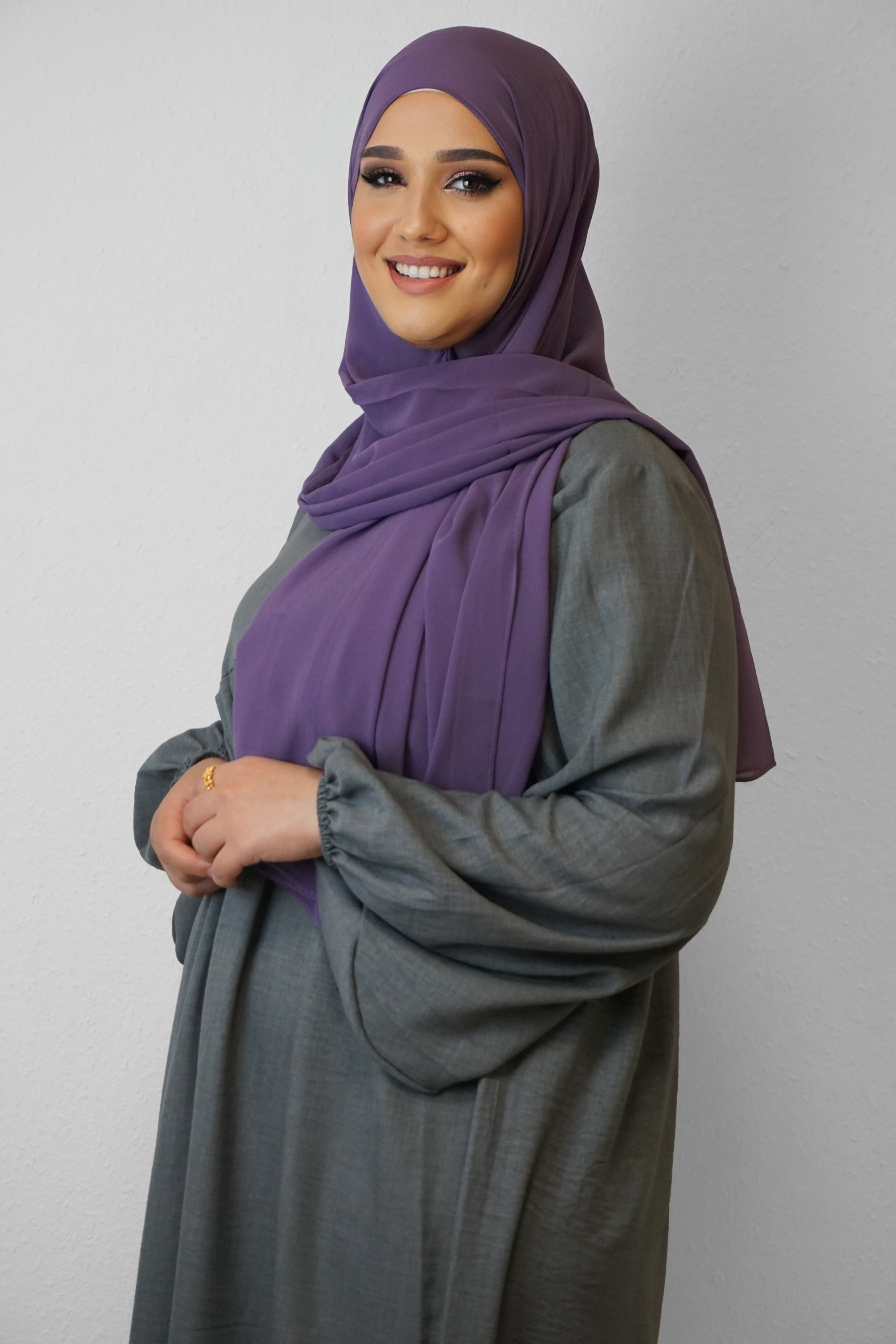 Chiffon Hijab Maira Dark-Lila
