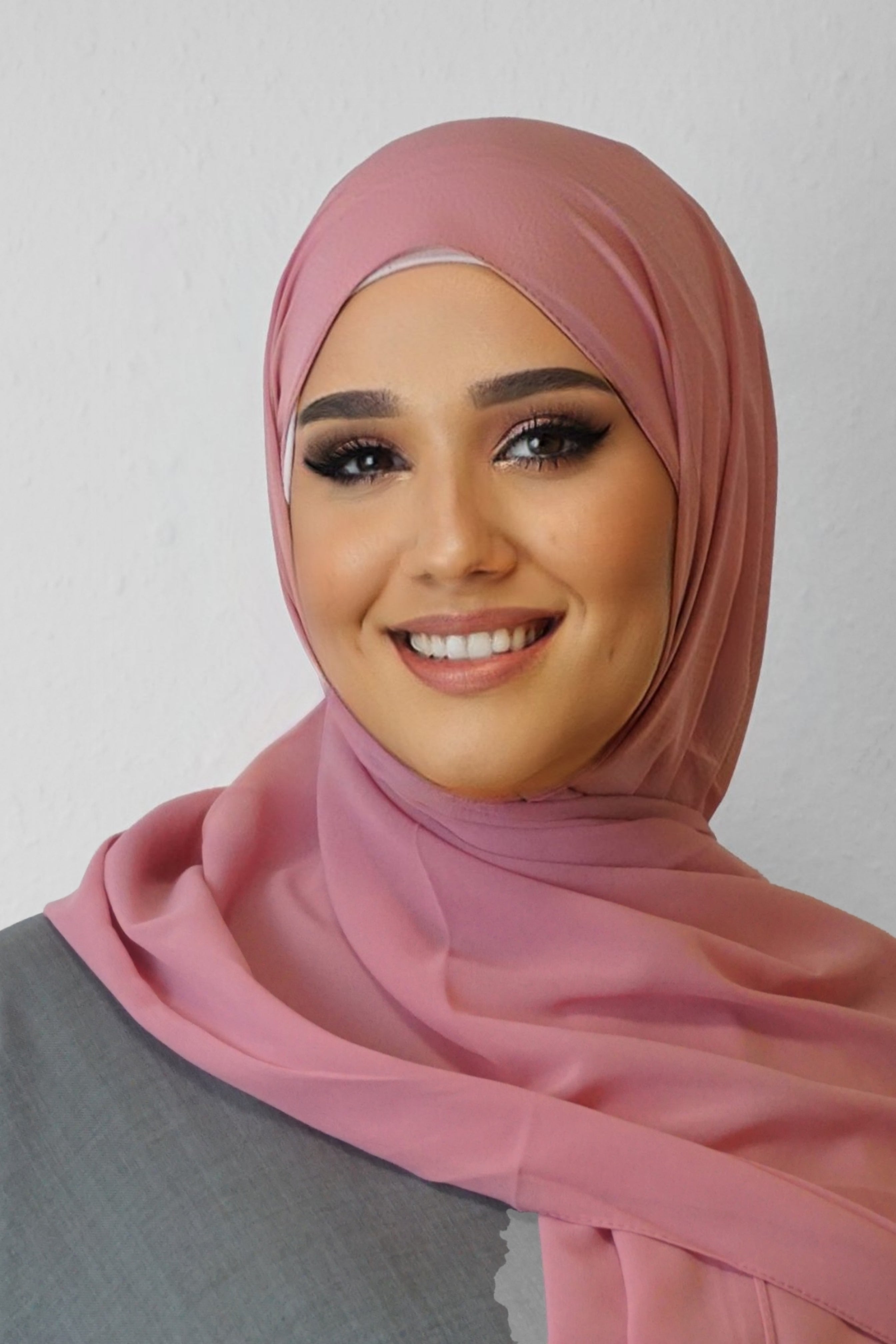 Chiffon Hijab Maira Dark-Rosa