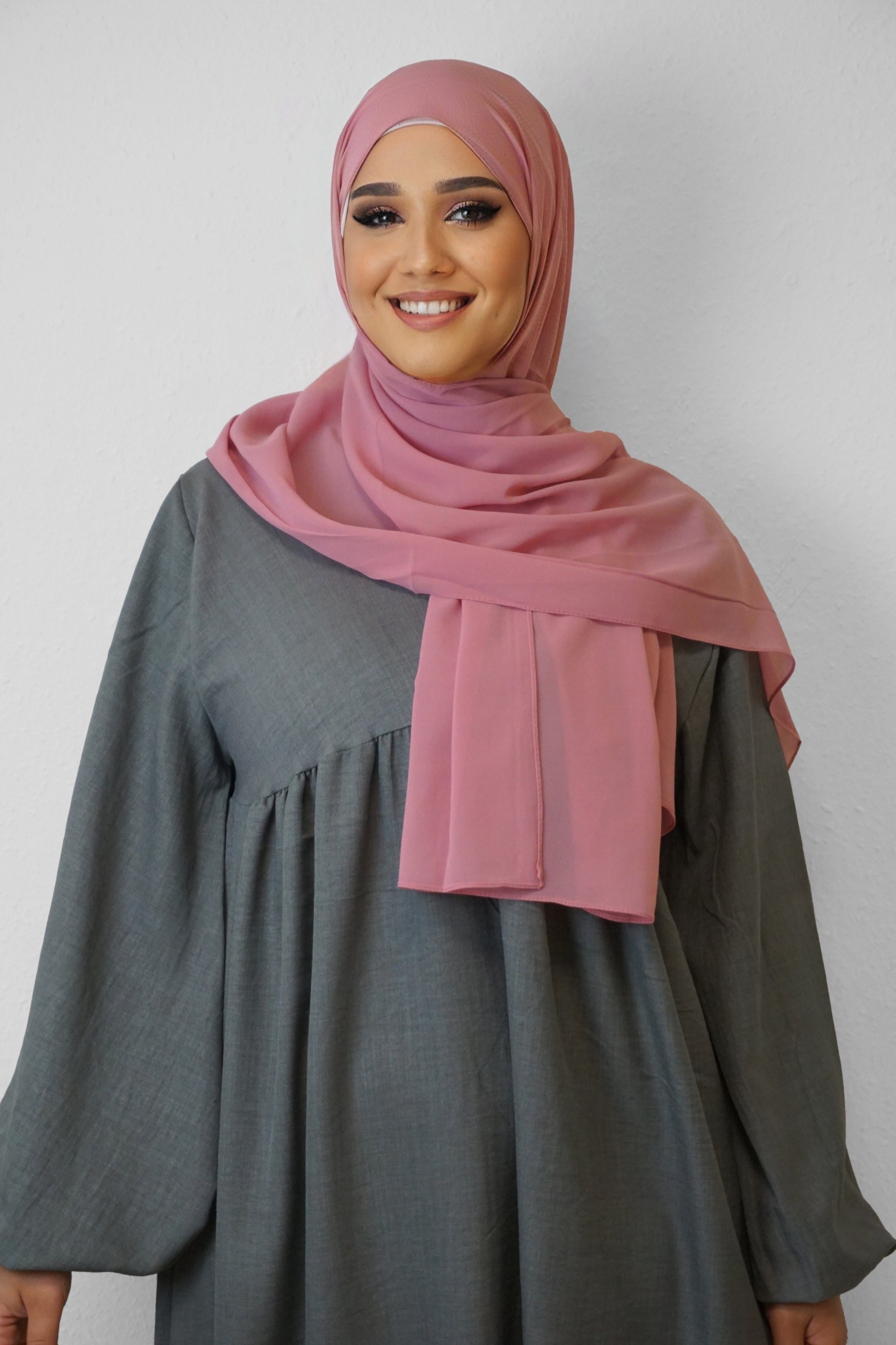 Chiffon Hijab Maira Dark-Rosa