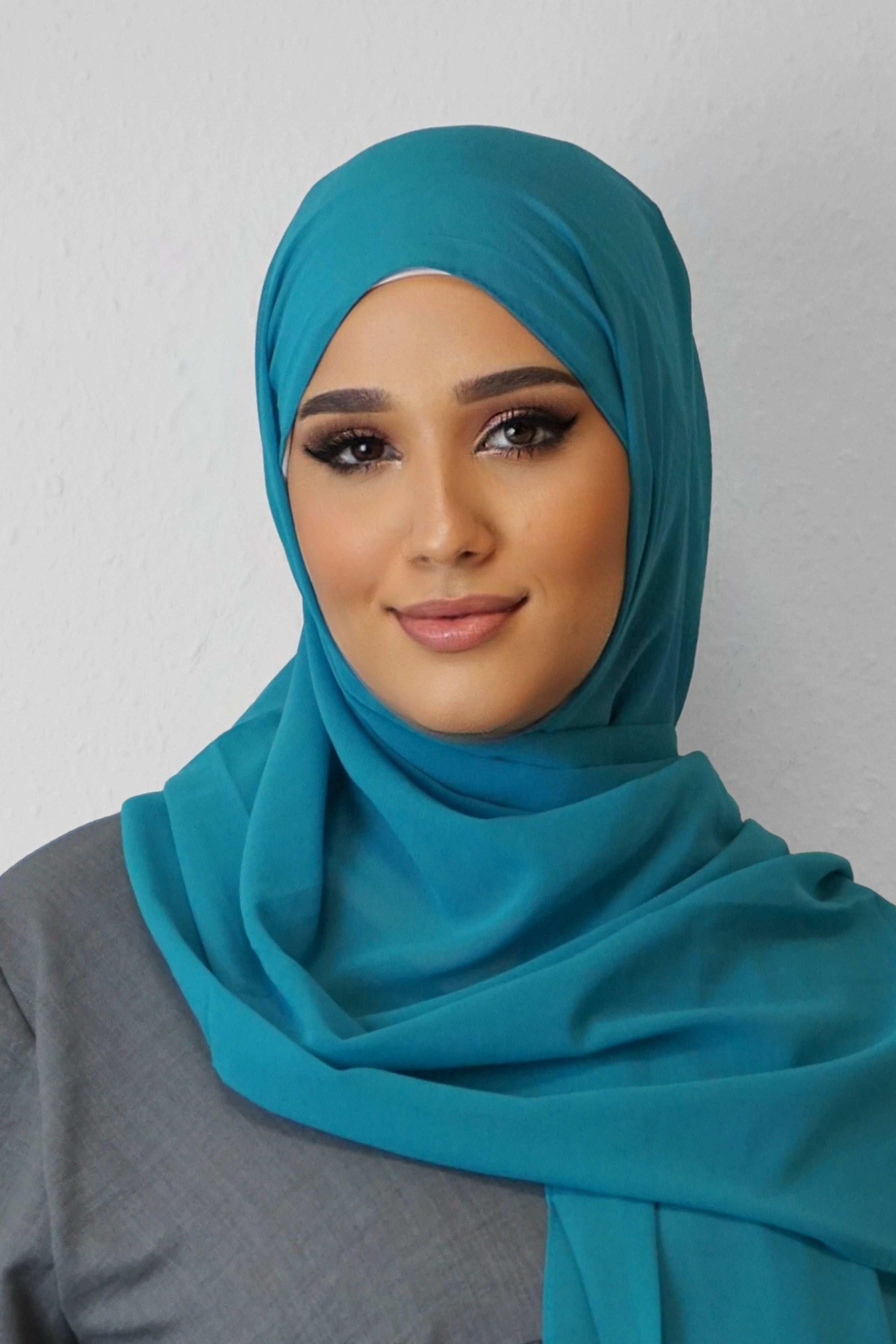 Chiffon Hijab Maira Dark-Turkis
