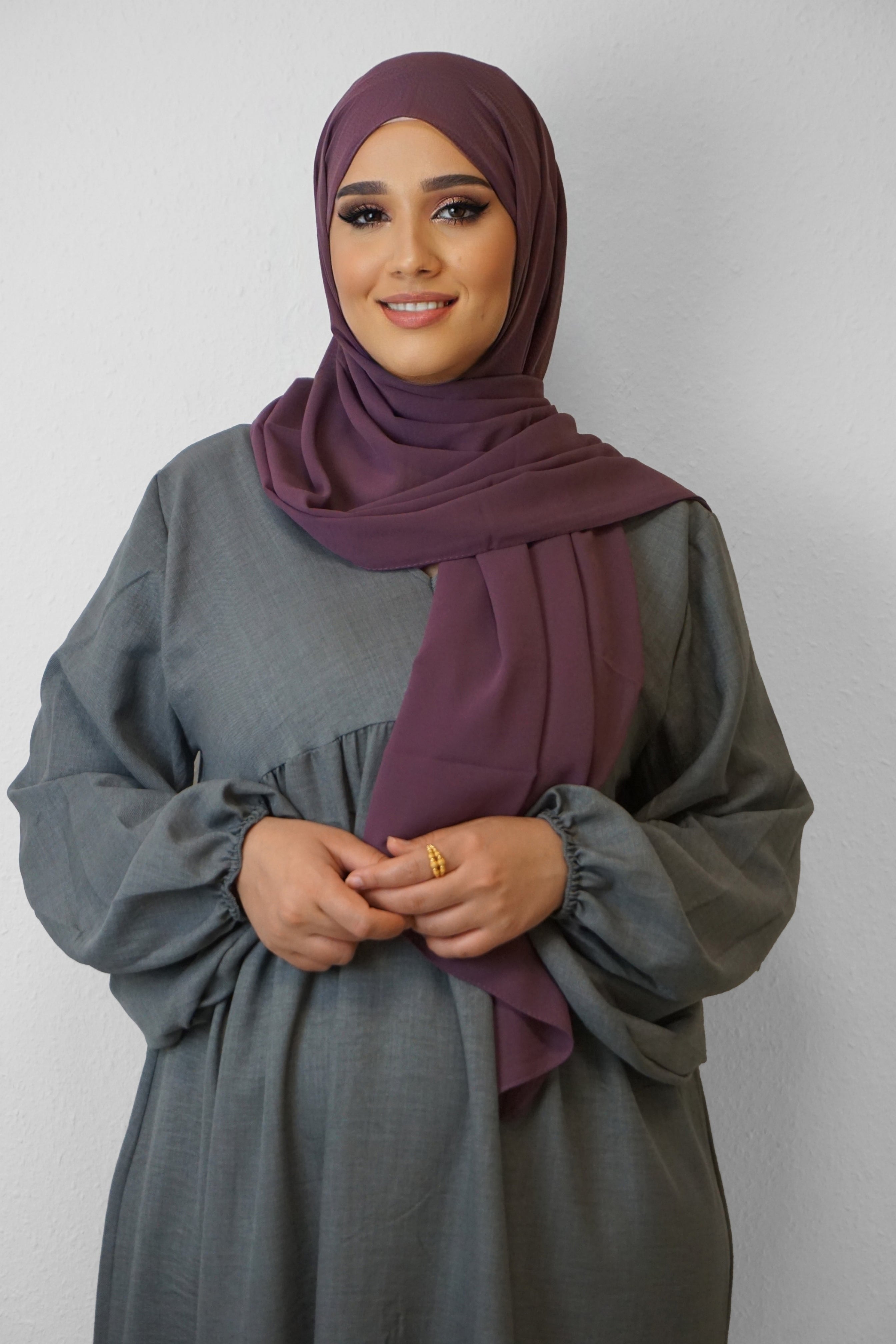 Chiffon Hijab Maira Dark-Violett