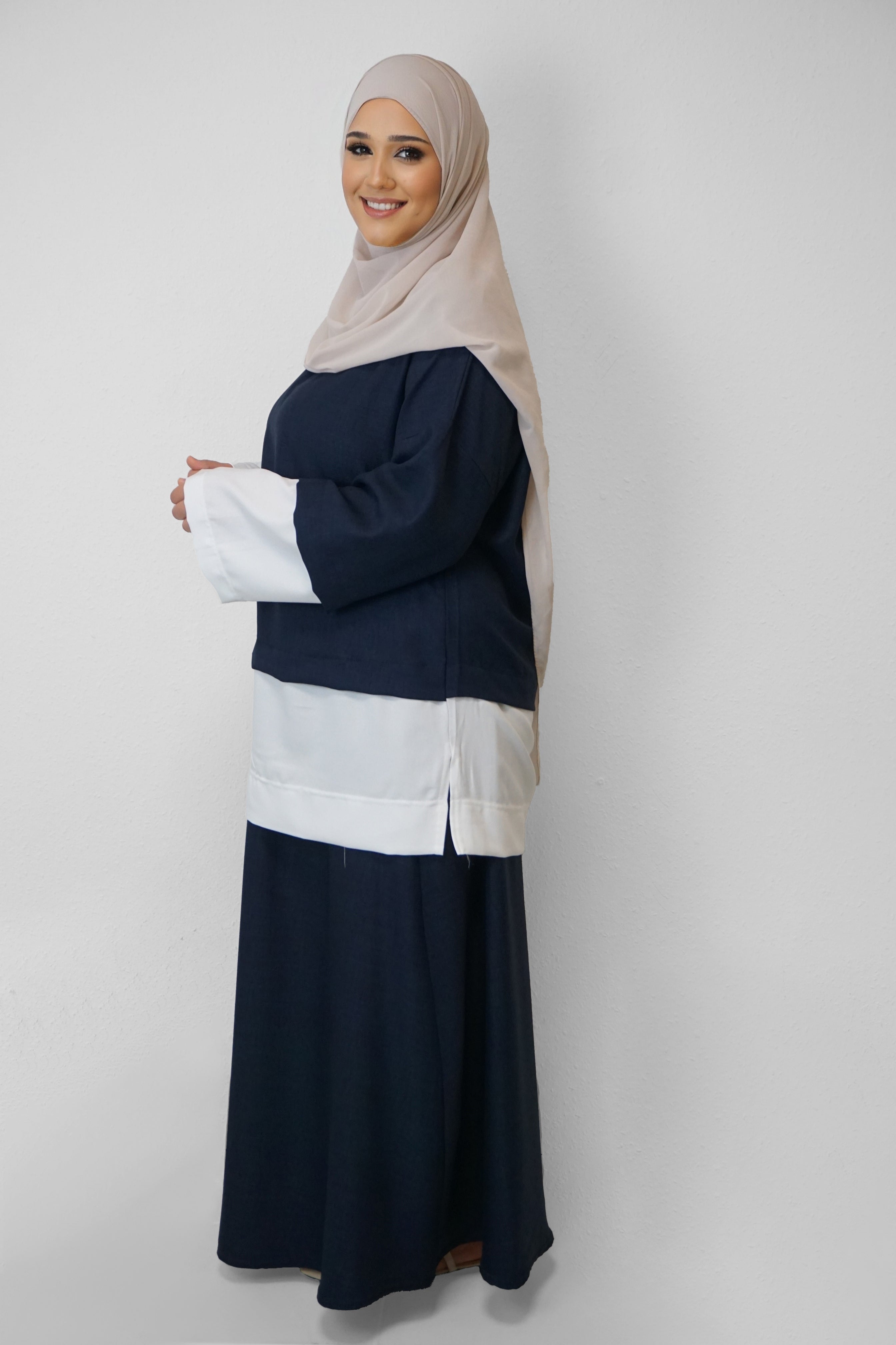 Zwei-Teiler Rock Asyun Dunkelblau