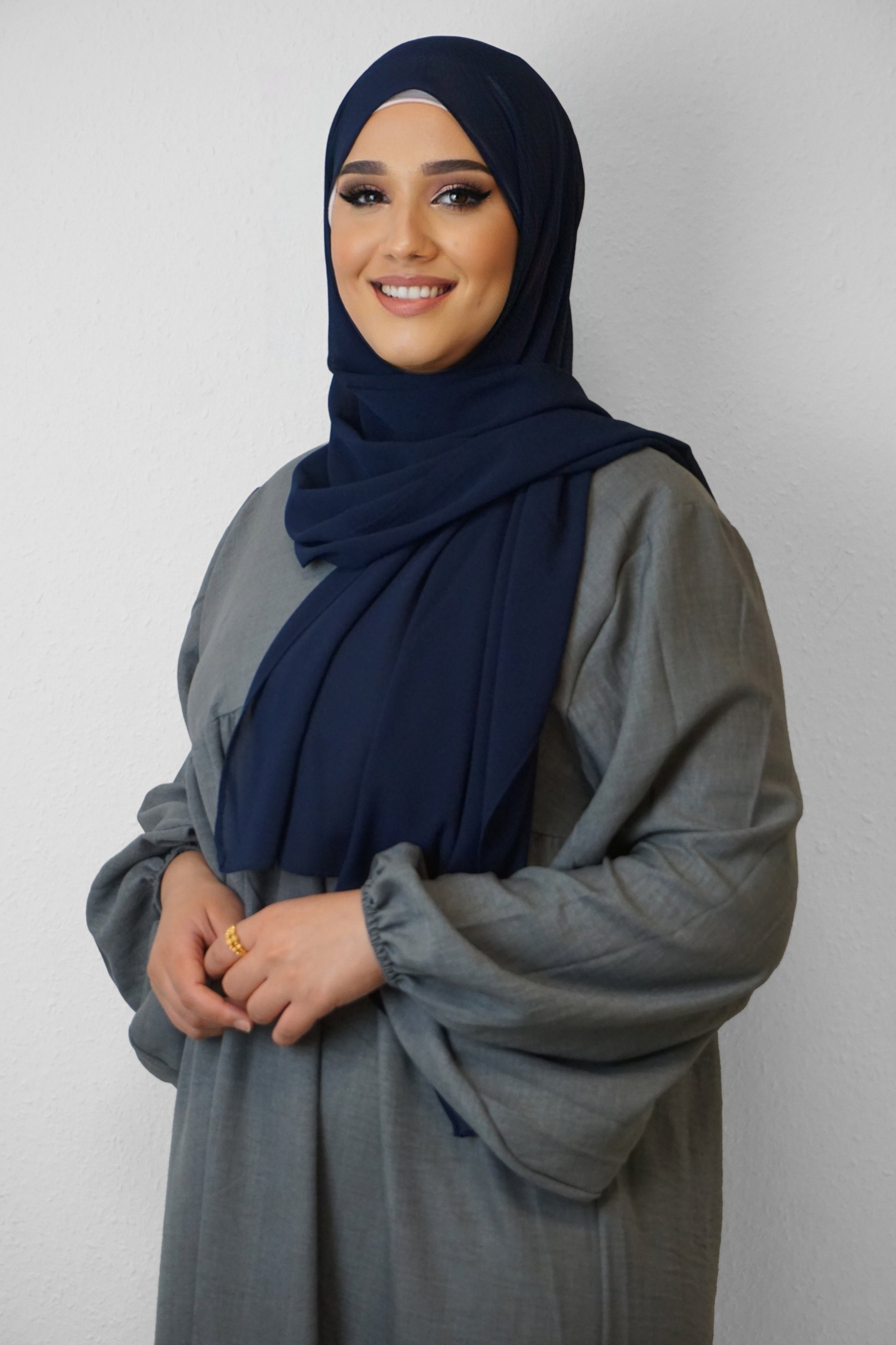 Chiffon Hijab Maira Dunkelblau