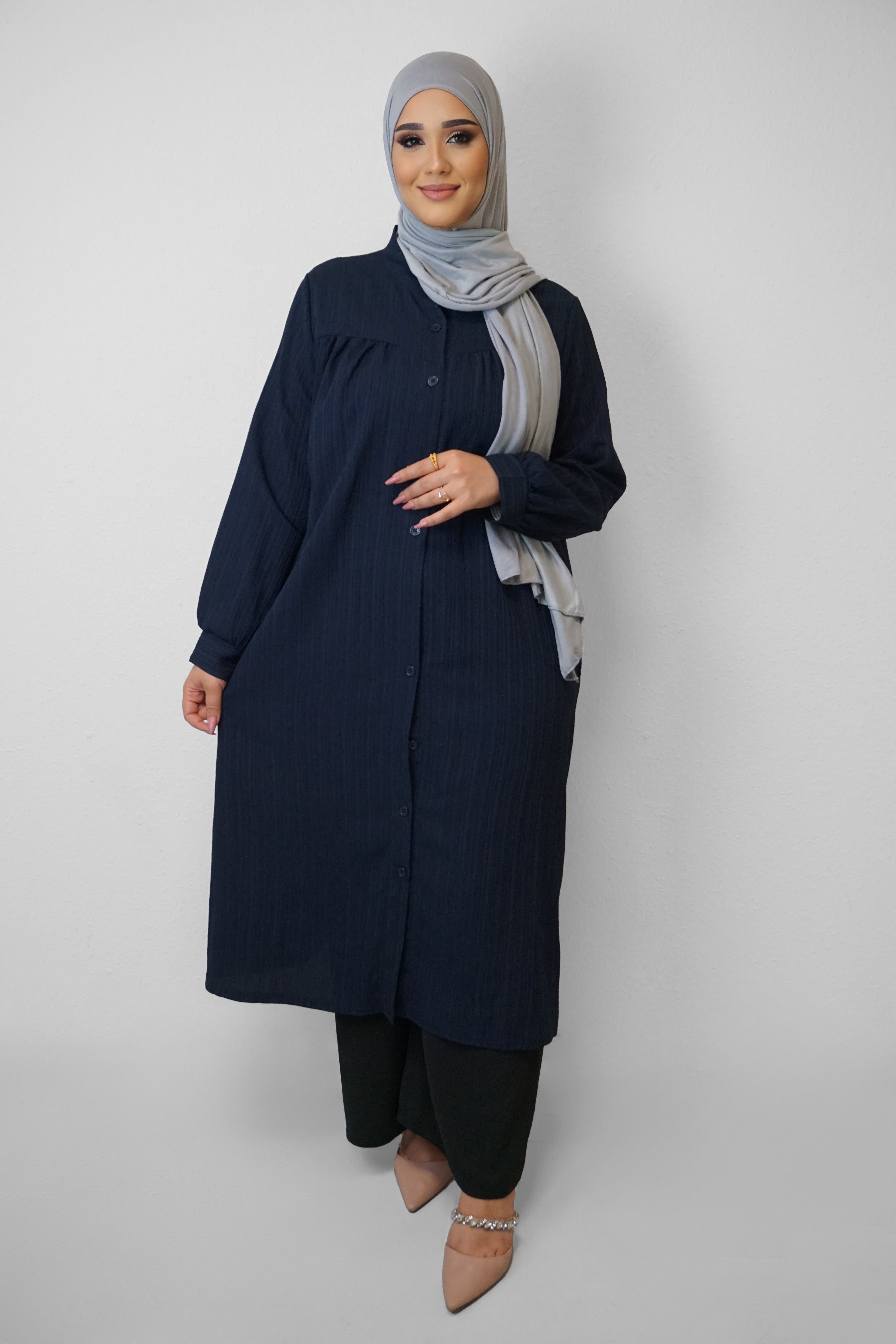 Tunika Selim mit Tasche Dunkelblau