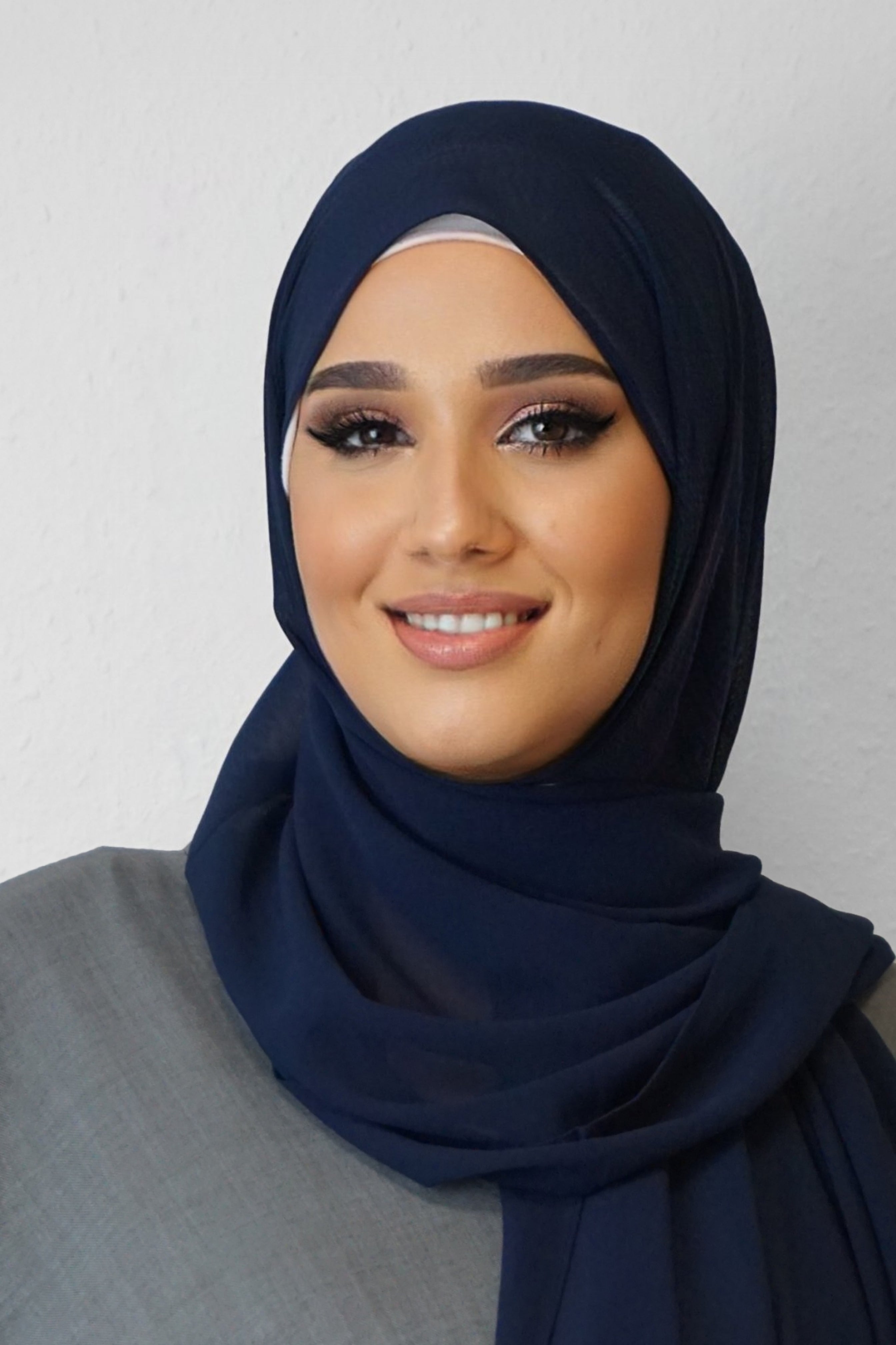 Chiffon Hijab Maira Dunkelblau