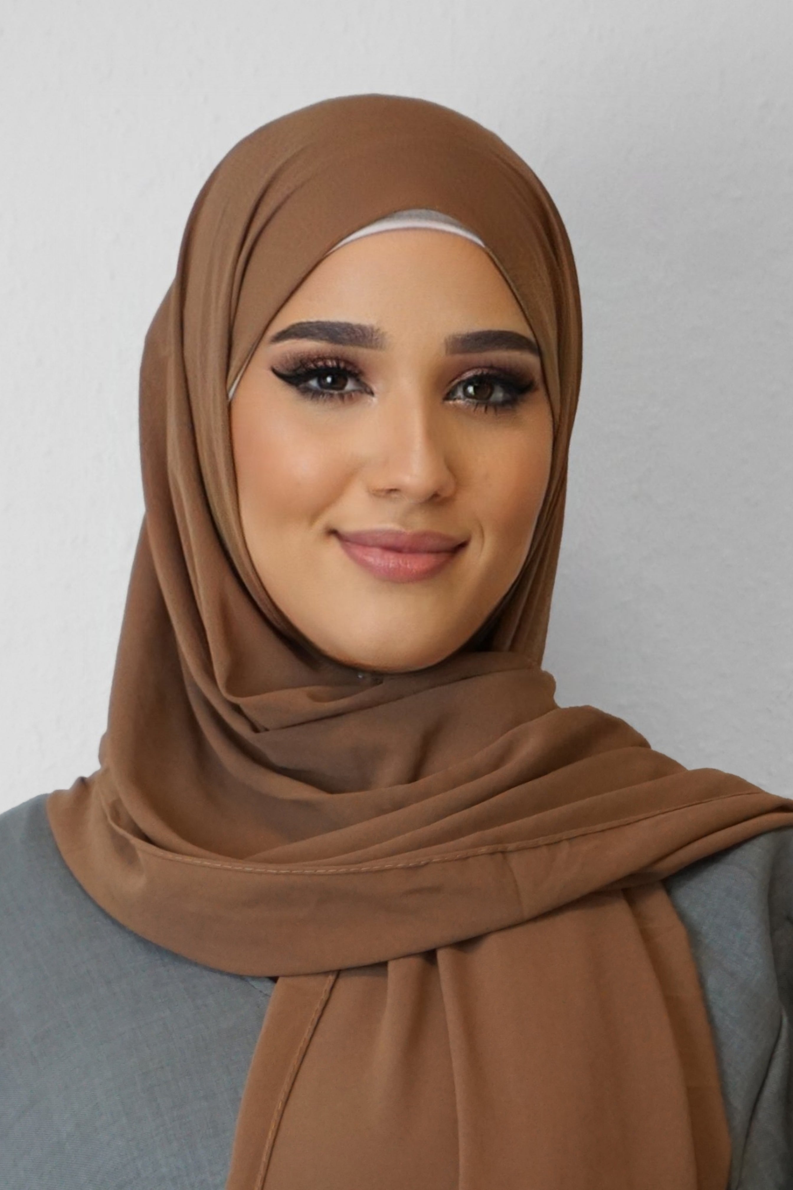 Chiffon Hijab Maira Dunkelbraun