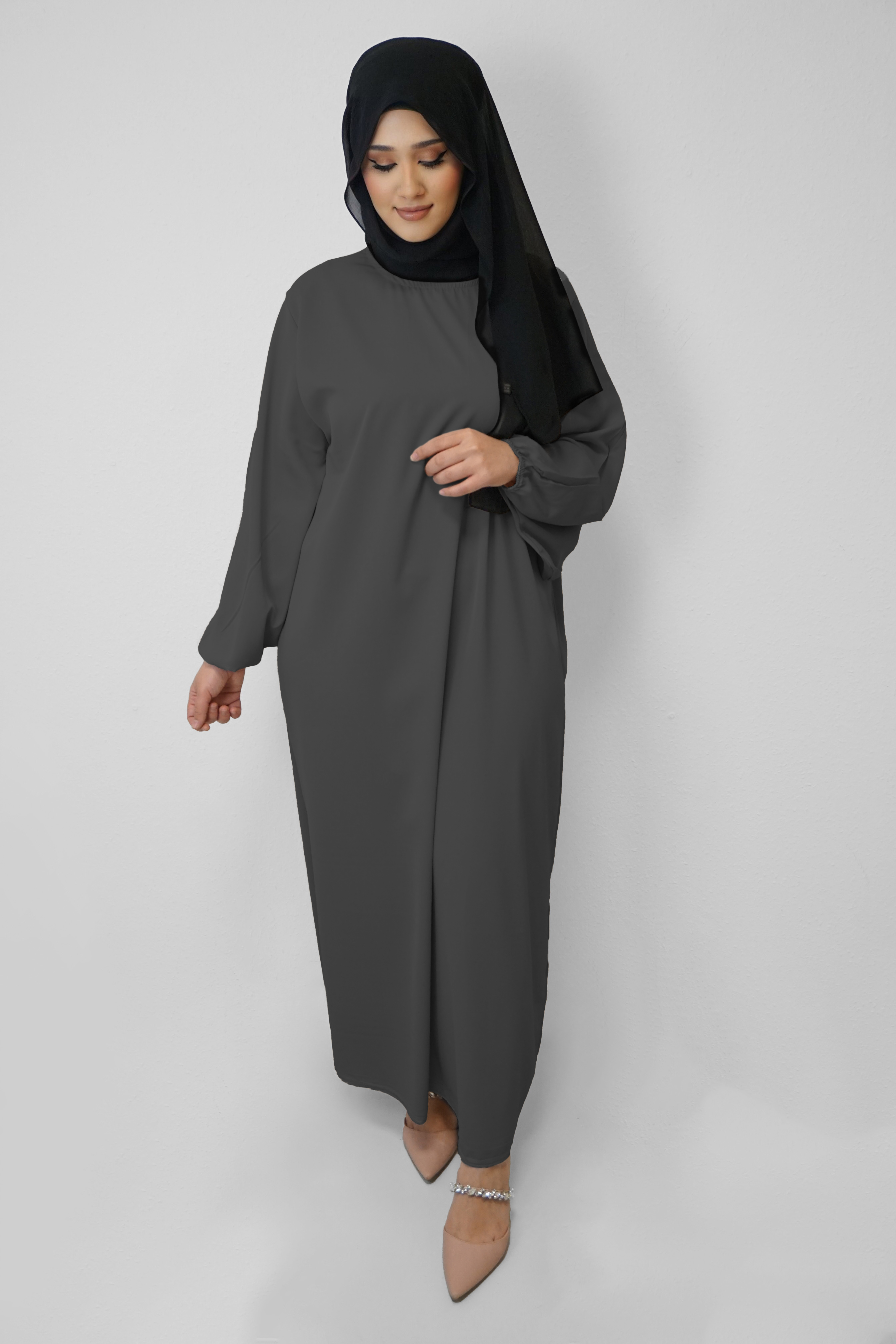 Abaya Amal Dunkelgrau