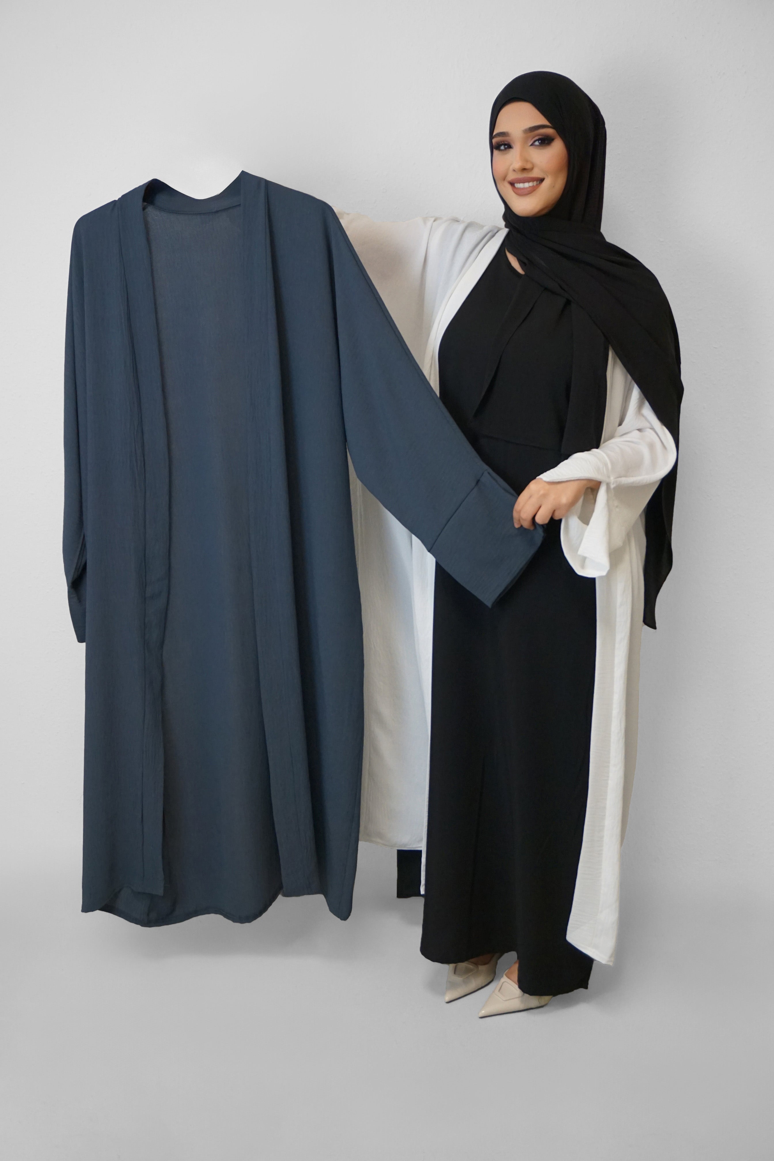 Jazz Kimono Sabina Blaugrau