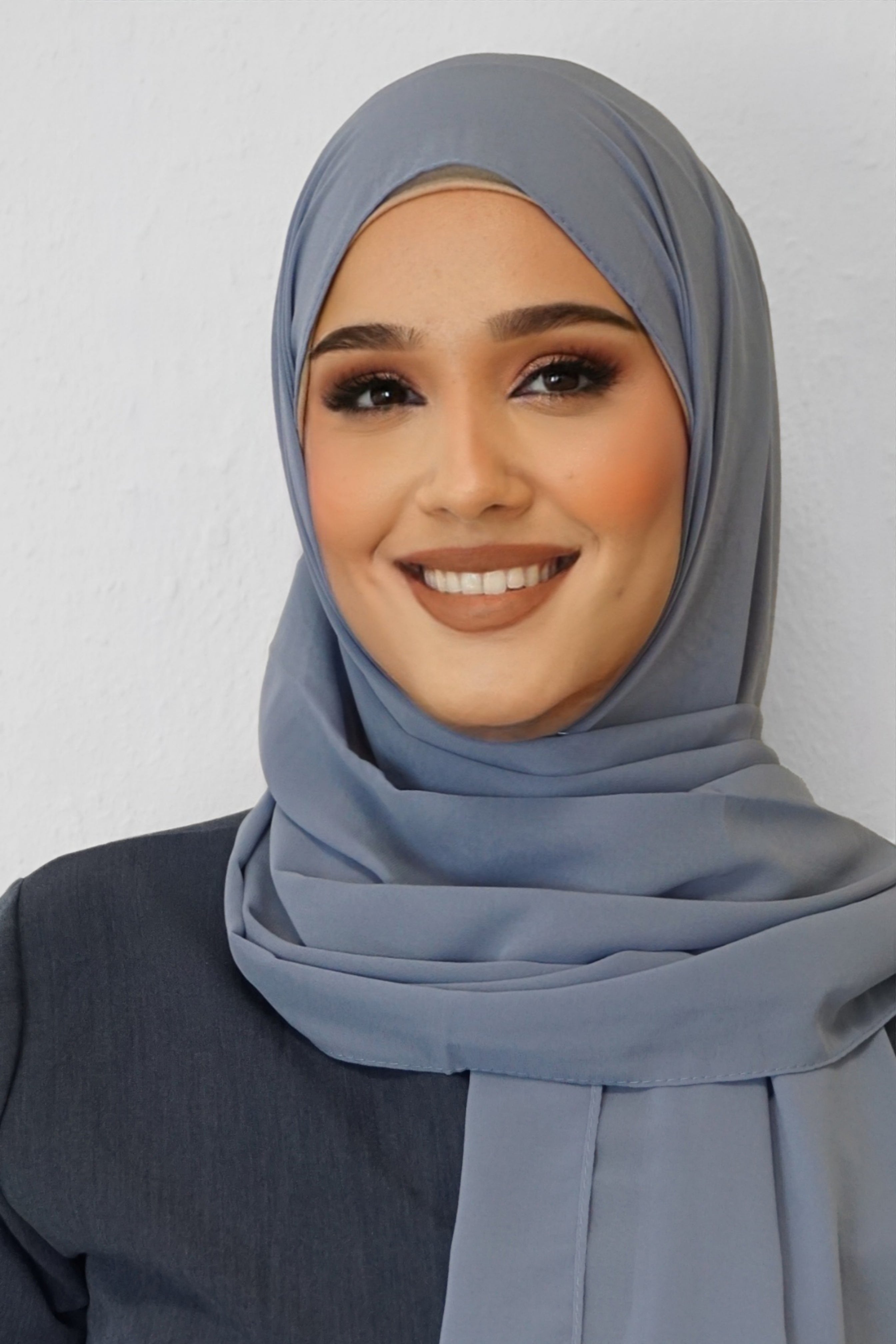 Chiffon Hijab Maira Blaugrau